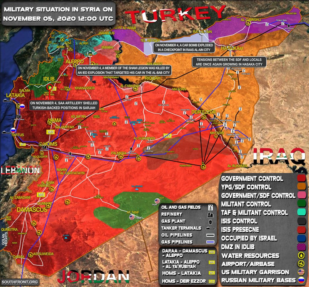 Military Situation In Syria On November 5, 2020 (Map Update)