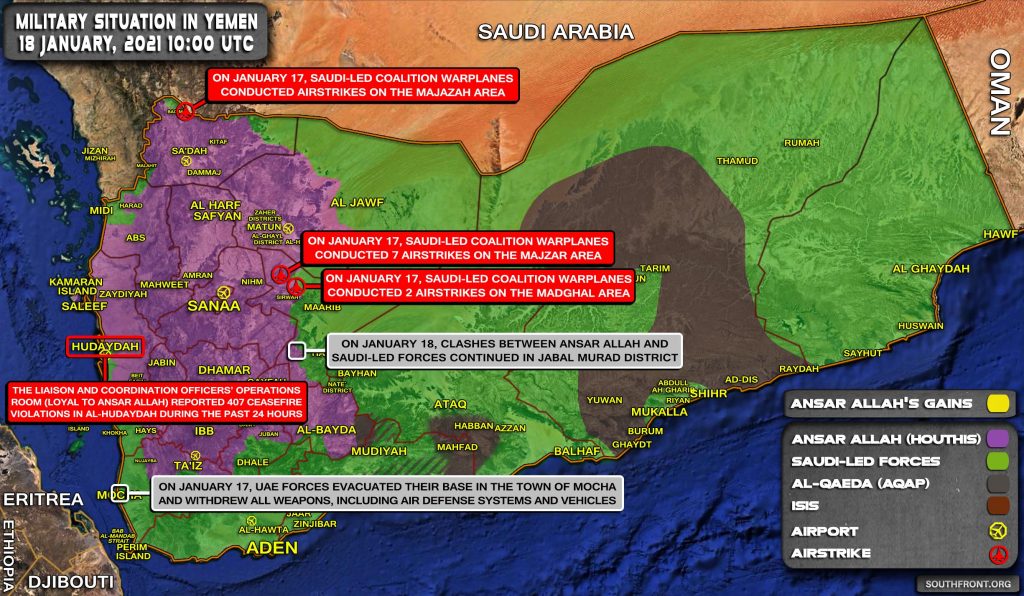 UAE Forces Evacuate Base In Southern Yemen Amid Houthis' Advances On Frontline (Map Update)