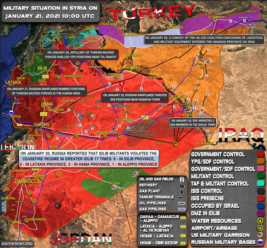 Military Situation In Syria On January 21, 2021 (Map Update)