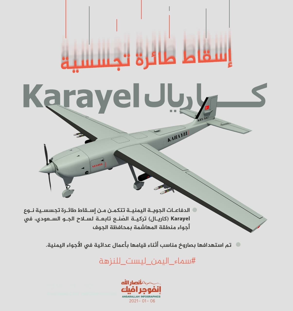 Houthis Shot Down Turkish-Made Combat Drone Operated By Saudi-led Coalition (Video)