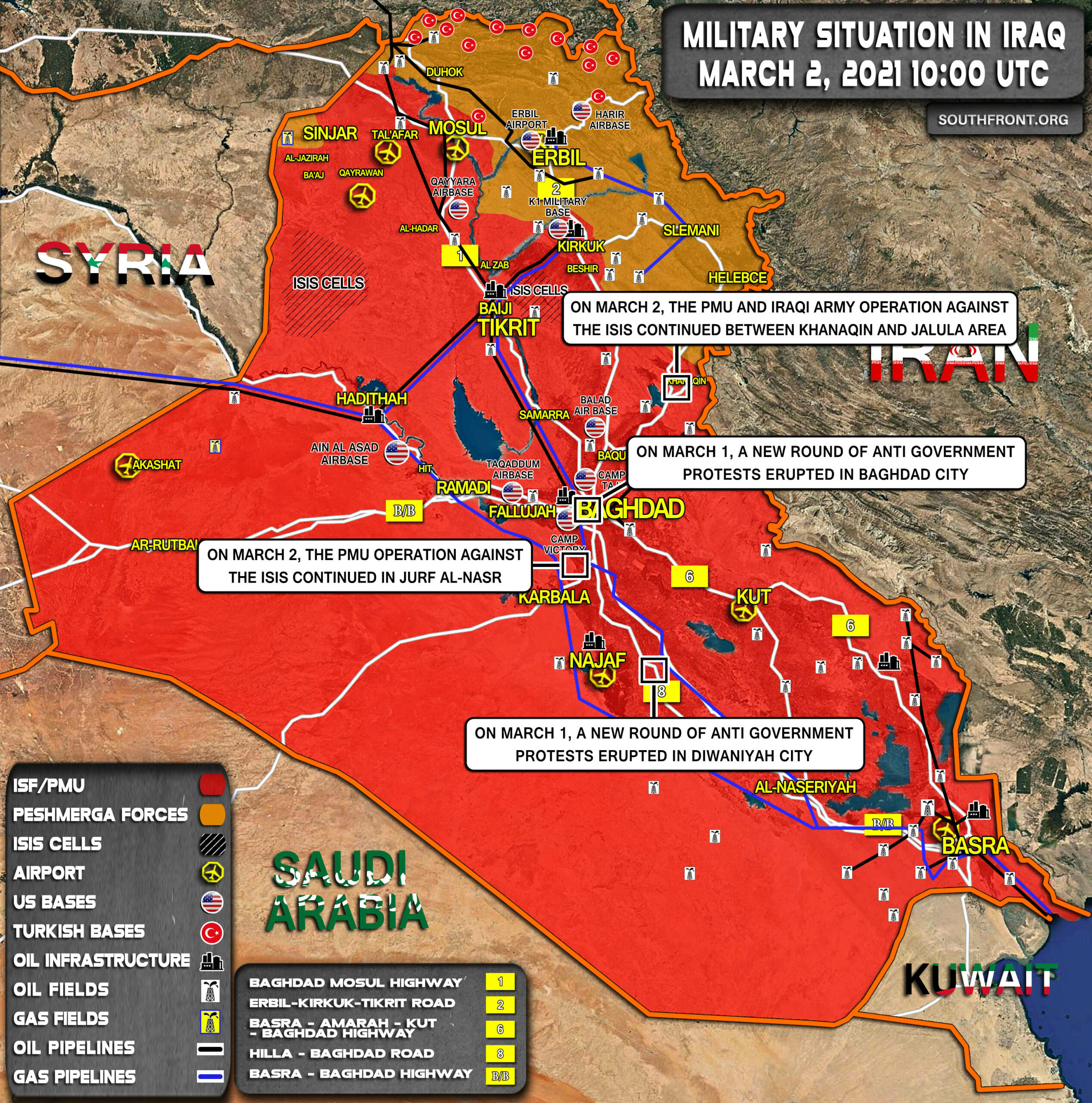 Military Situation In Iraq On March 2, 2021 (Map Update)