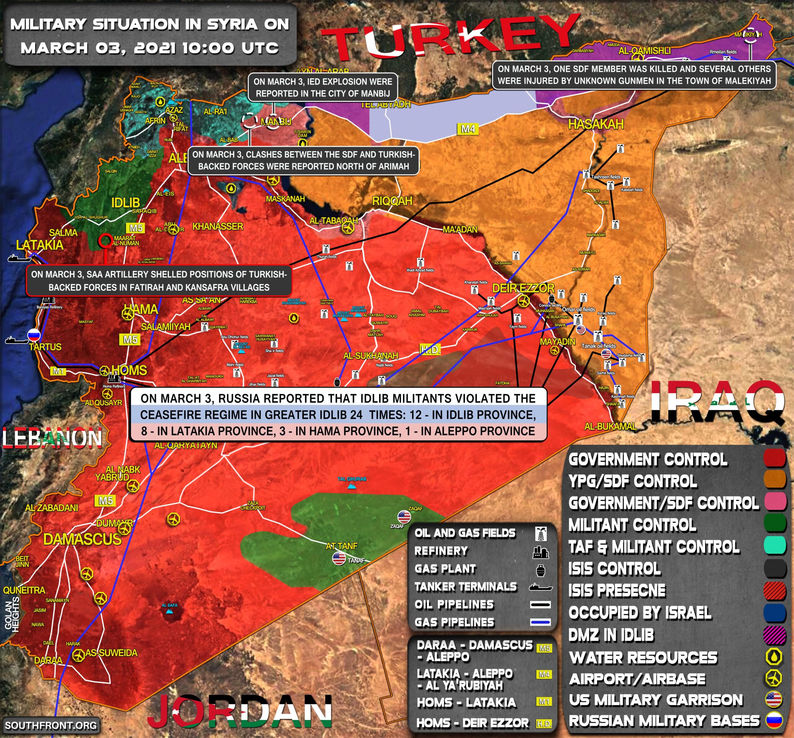 Military Situation In Syria On March 3, 2021 (Map Update)