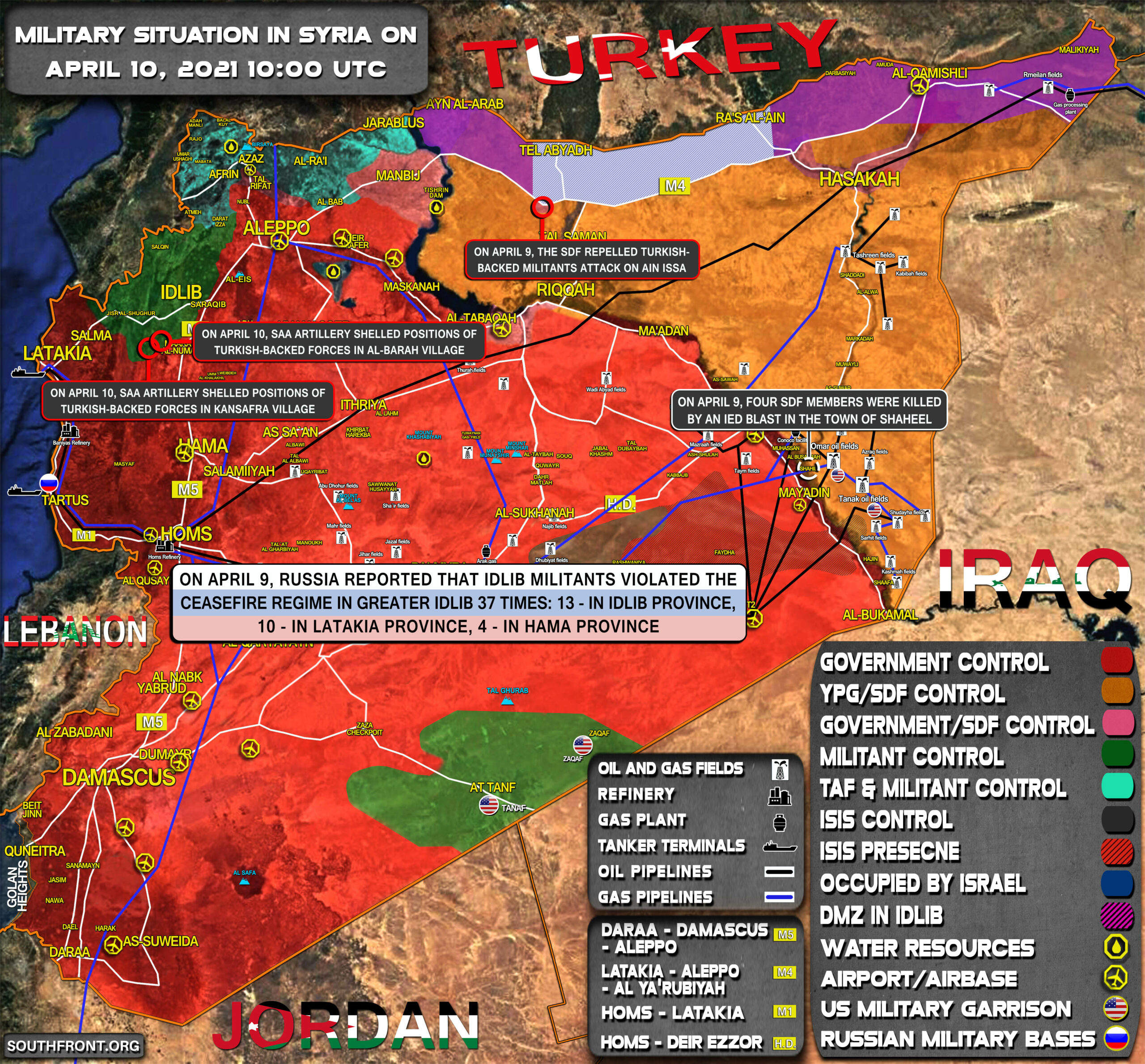 Military Situation In Syria On April 10, 2021 (Map Update)