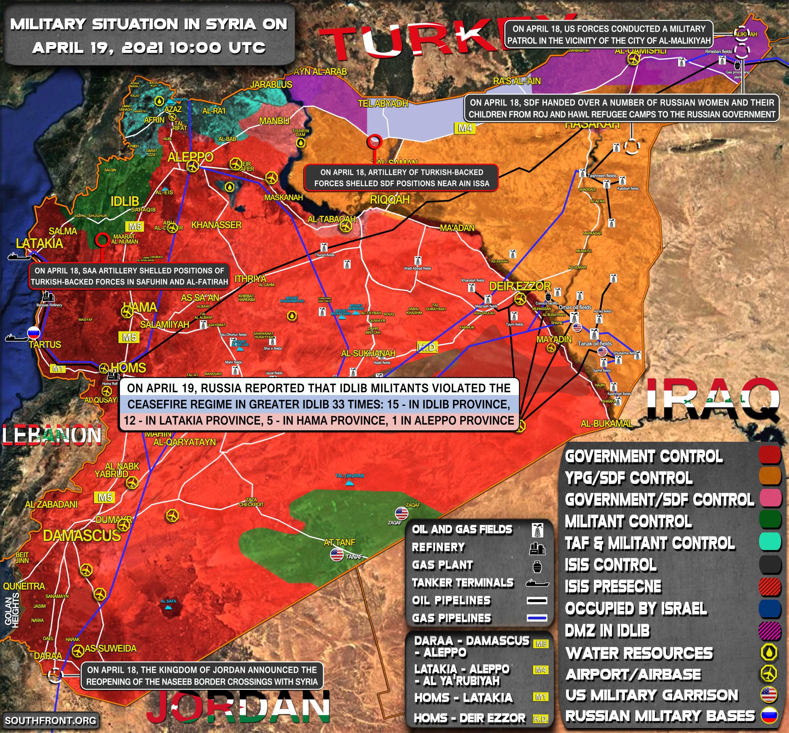 Military Situation In Syria On April 19, 2021 (Map Update)