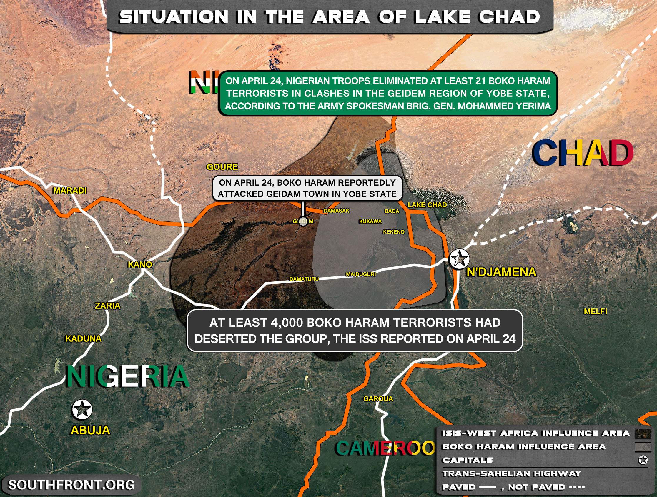 Military Situation In The Lake Chad Area On April 22, 2021 (Map Update)