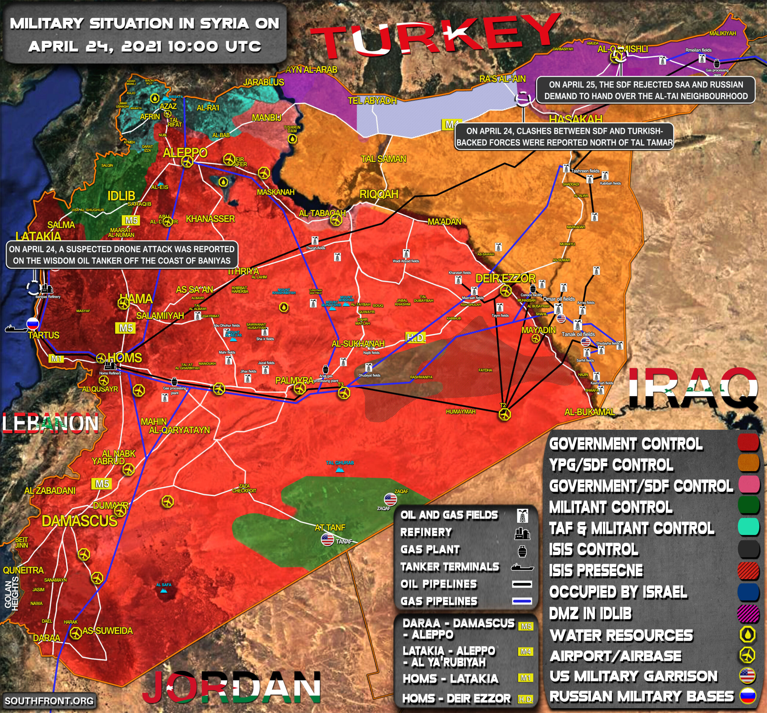 Military Situation In Syria On April 25, 2021 (Map Update)