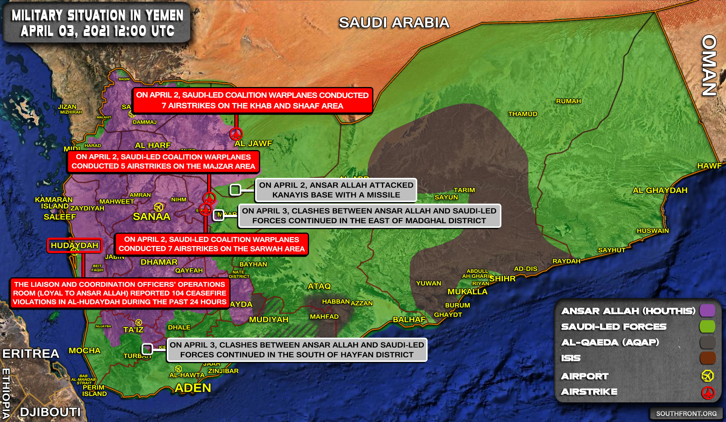 Saudi-led Coalition Keeps Airstriking, As The Houthis Are Unrelenting On All Fronts