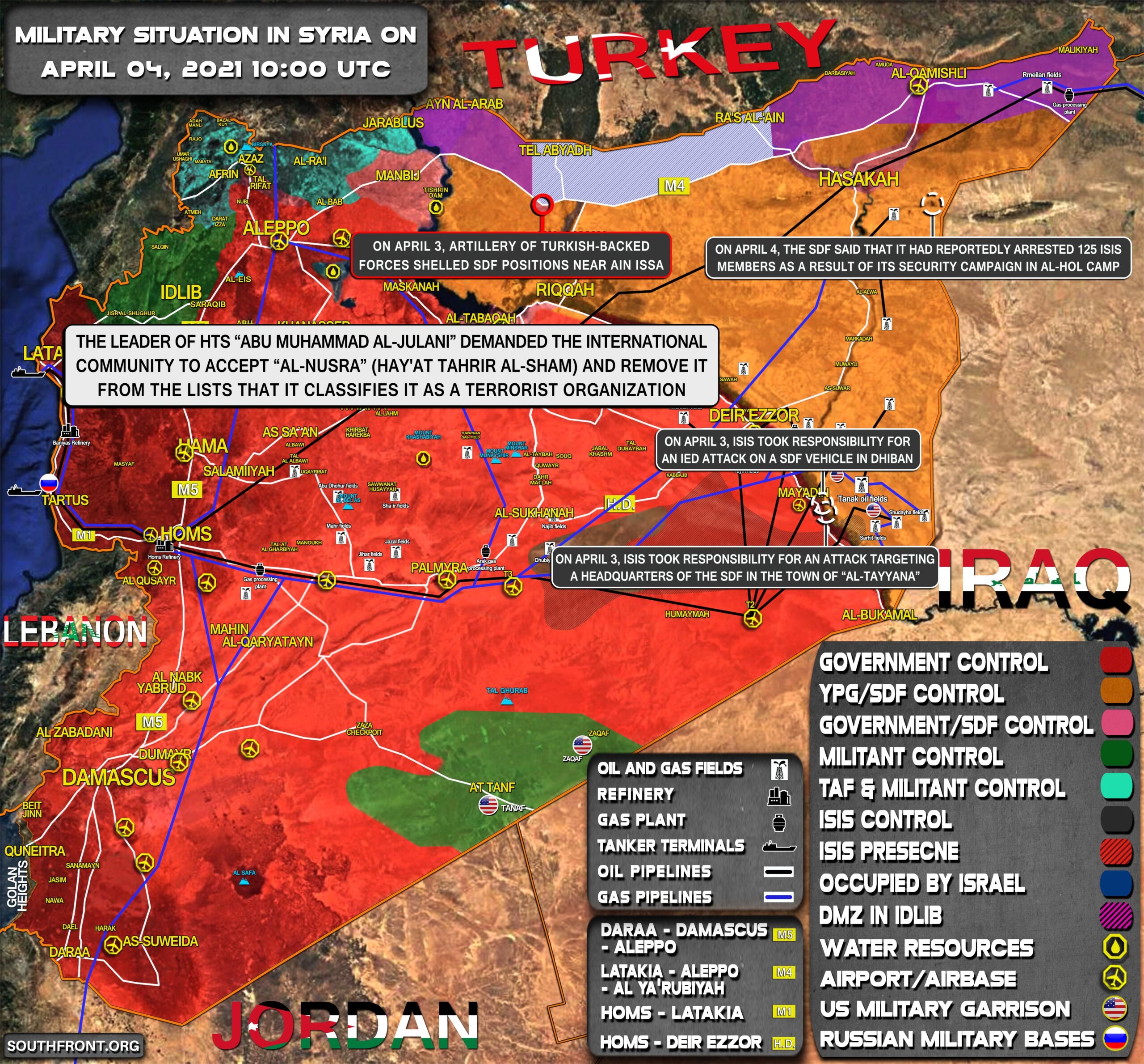 Military Situation In Syria On April 4, 2021 (Map Update)