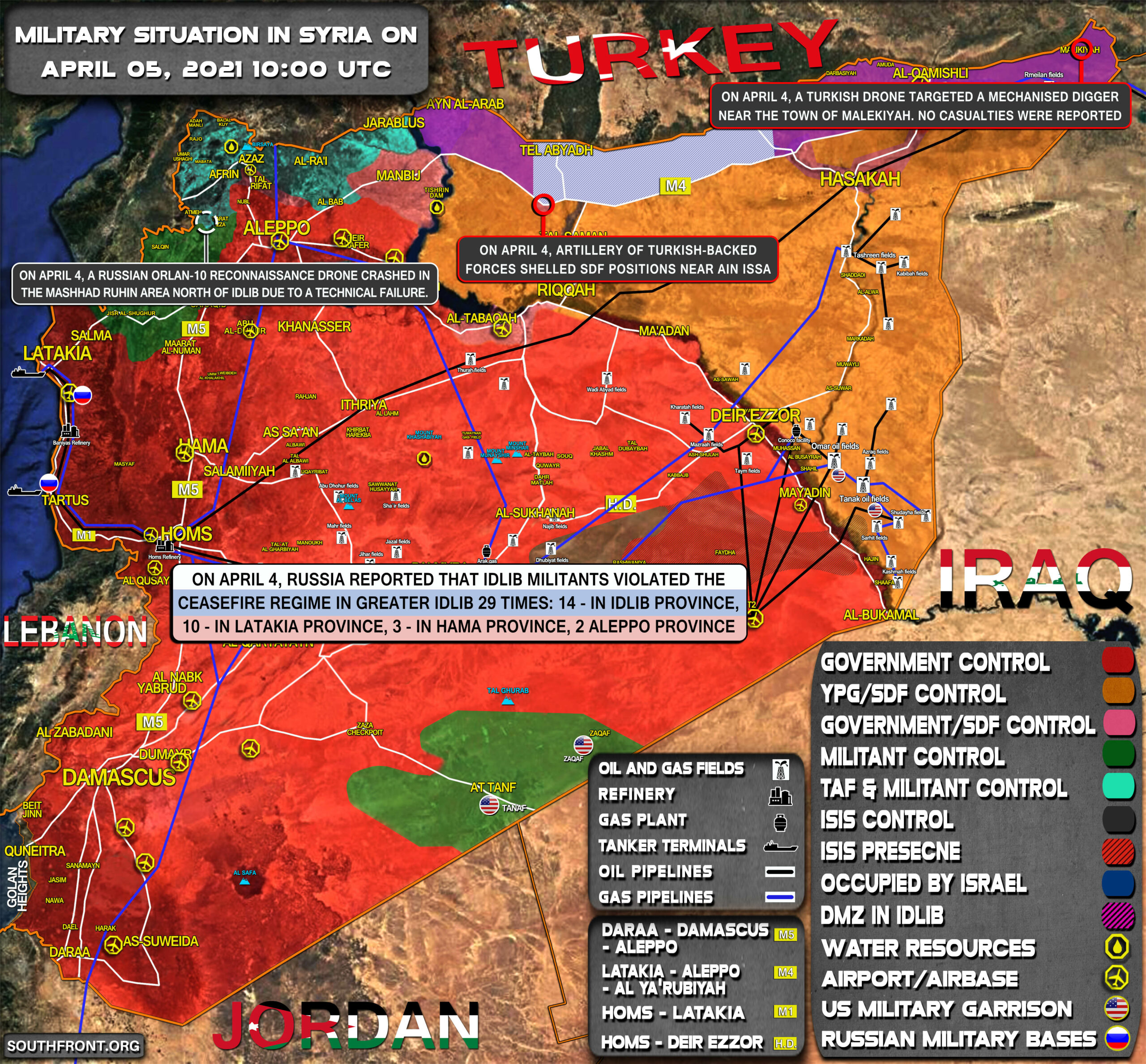 Military Situation In Syria On April 5, 2021 (Map Update)