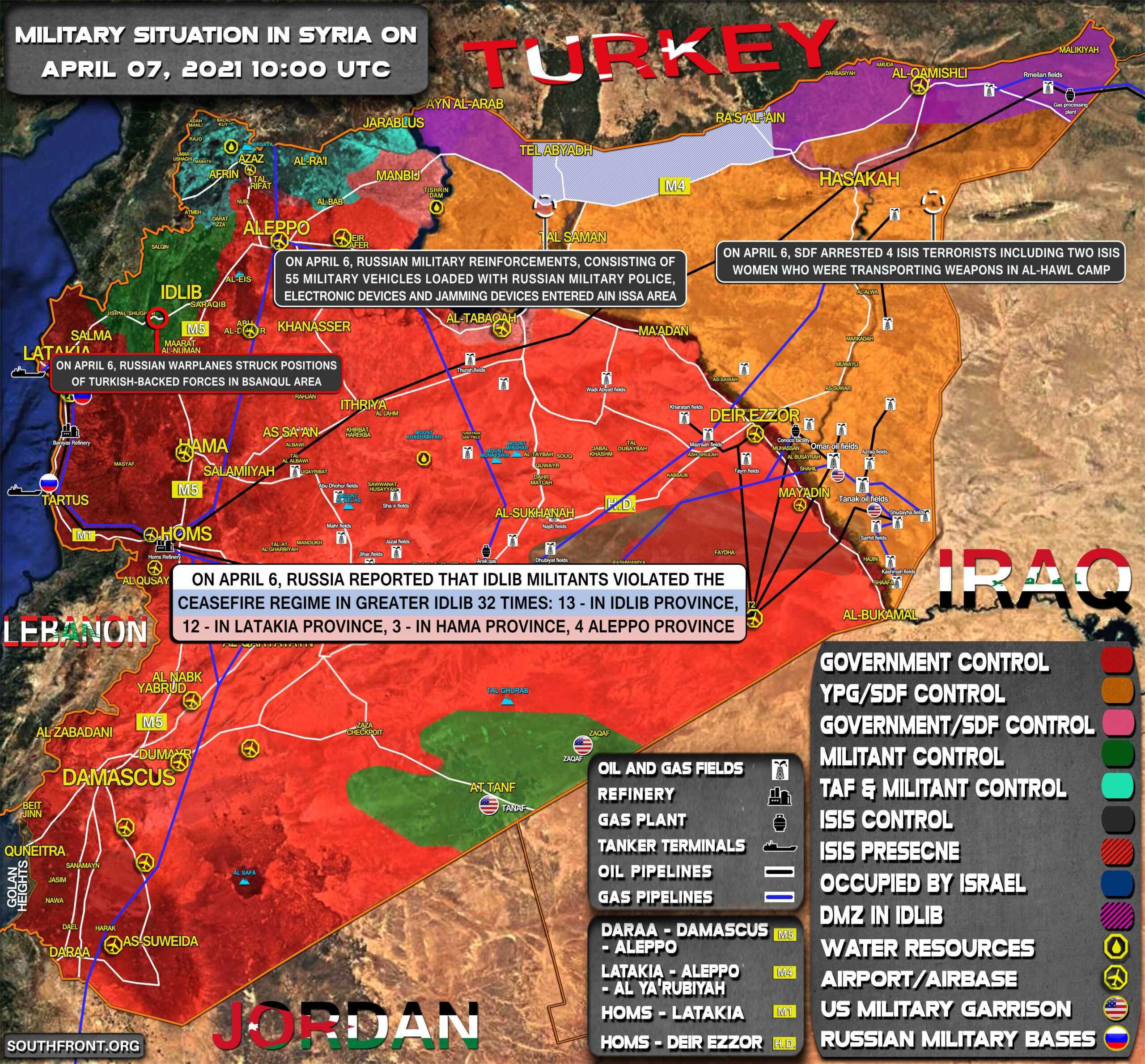 Military Situation In Syria On April 7, 2021 (Map Update)