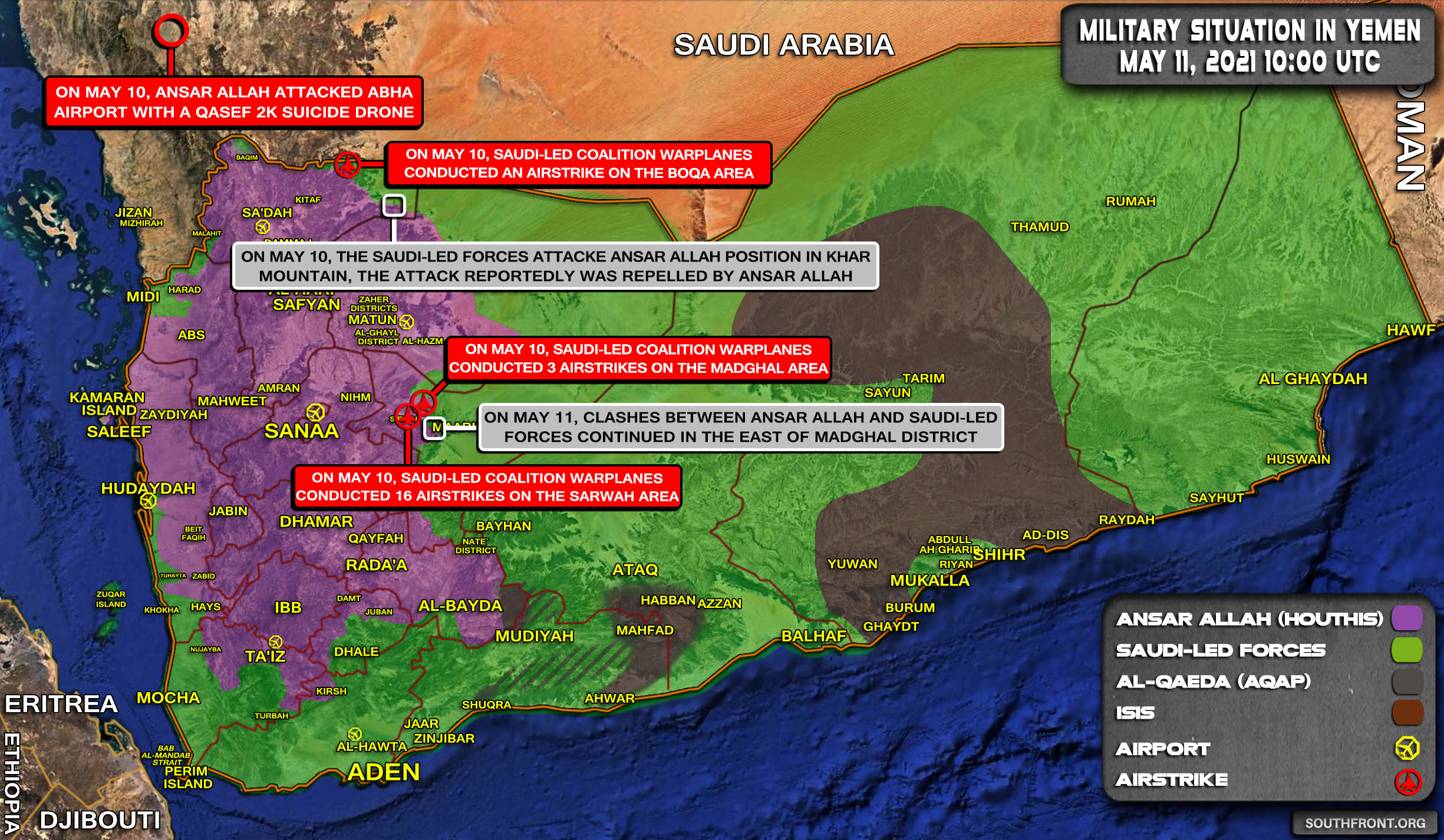 Military Situation In Yemen On May 11, 2021 (Map Update)