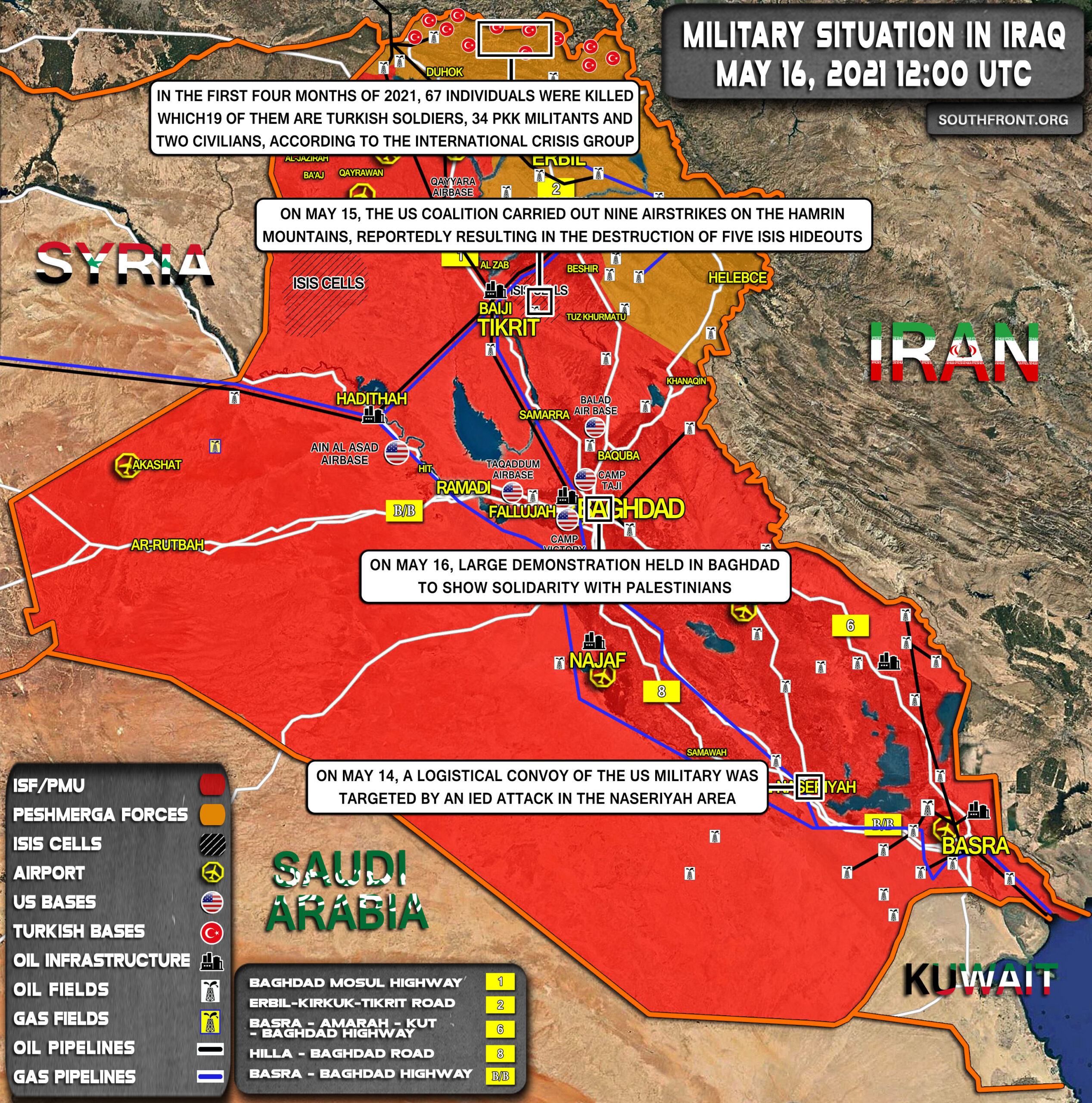 Military Situation In Iraq On May 16, 2021 (Map Update)