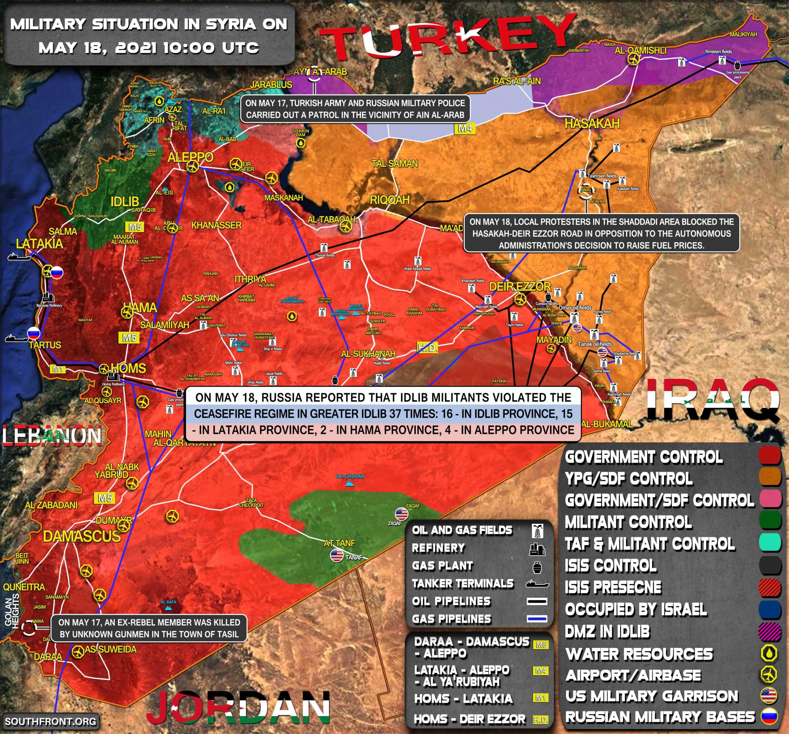 Military Situation In Syria On May 18, 2021 (Map Update)