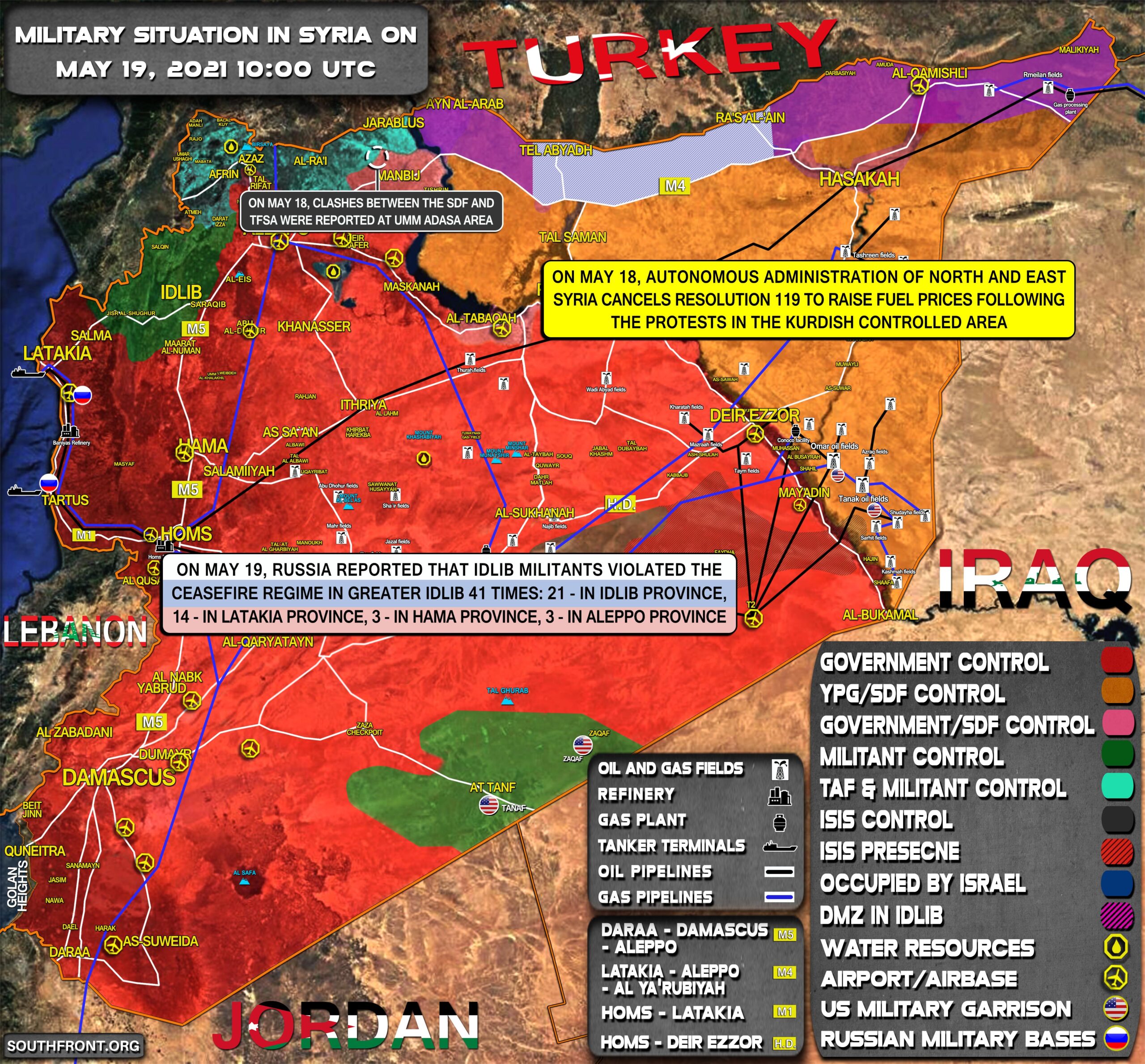 Military Situation In Syria On May 19, 2021 (Map Update)