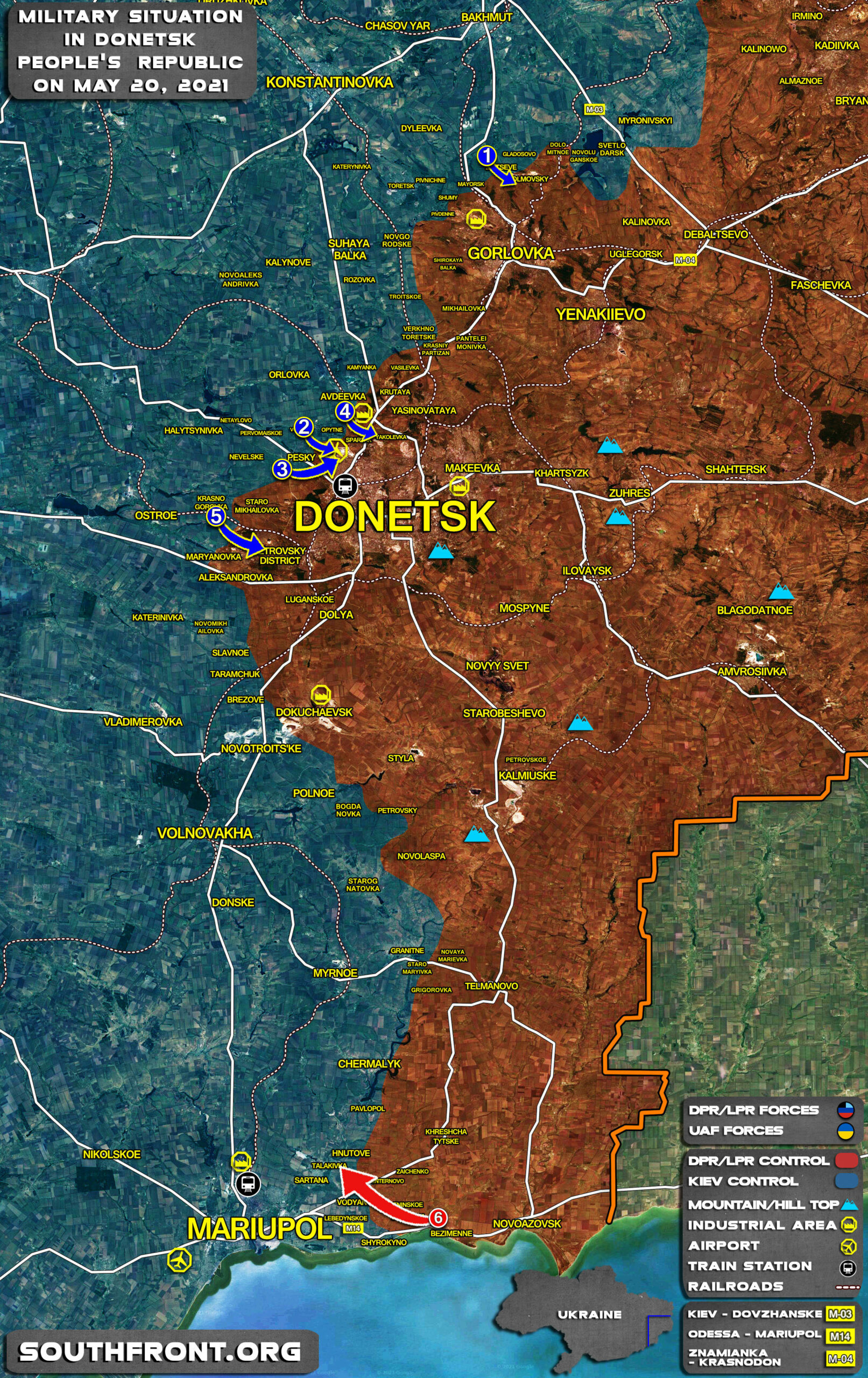 Military Situation In Donetsk People’s Republic On May 20, 2021 (Map Update)