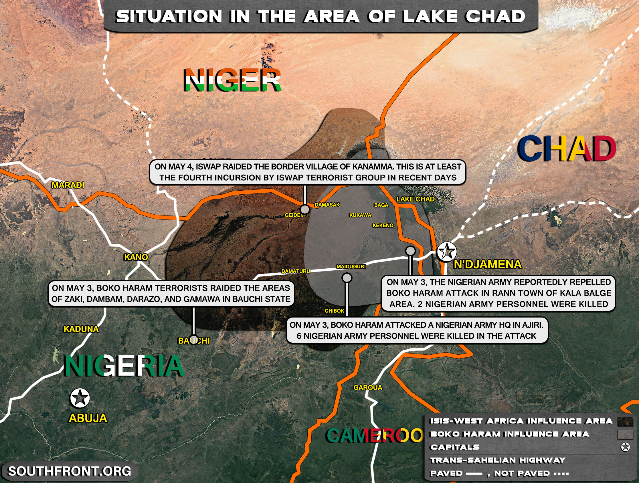 Military Situation In The Lake Chad Area On May 5, 2021 (Map Update)