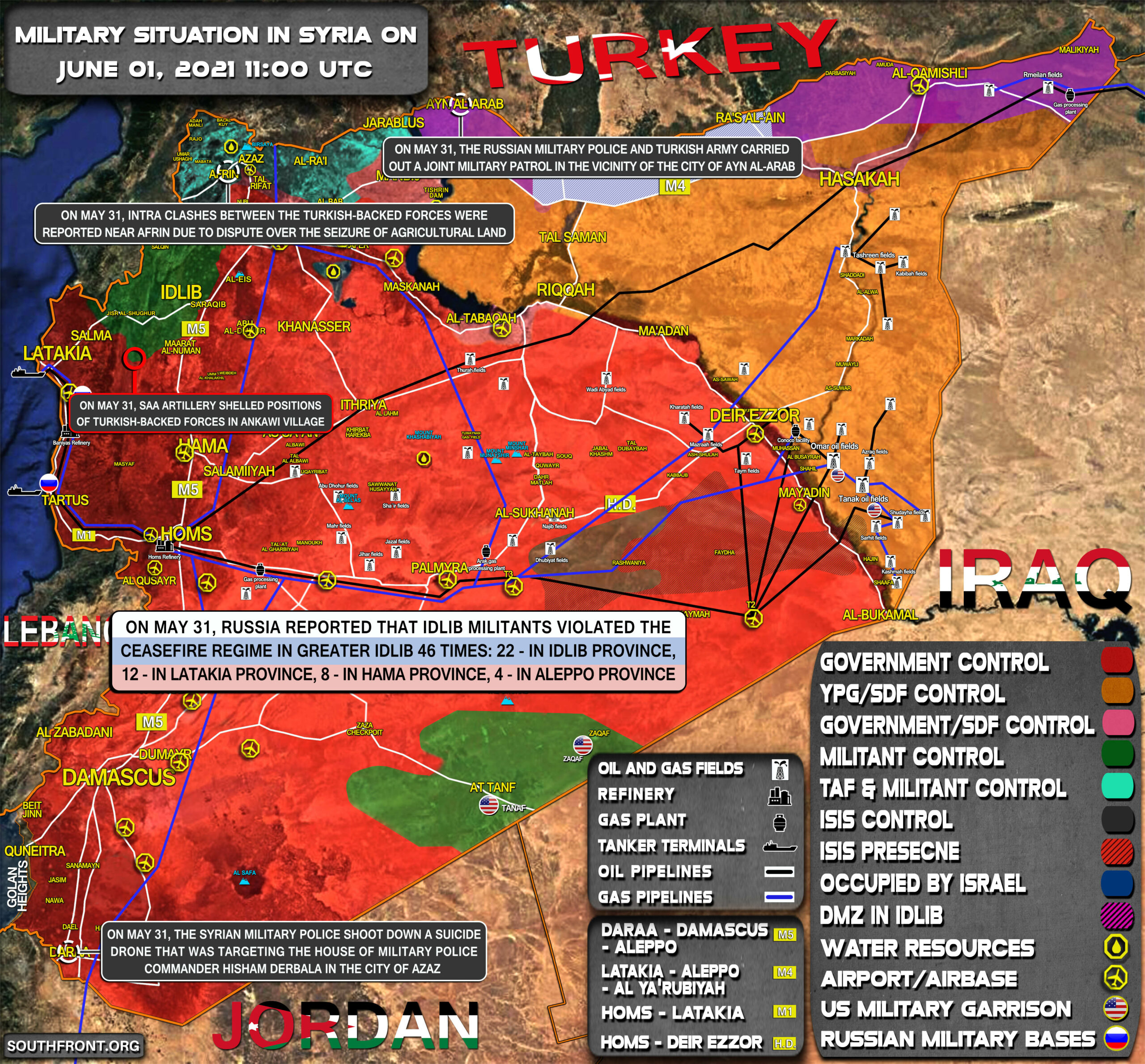 Military Situation In Syria On June 1, 2021 (Map Update)