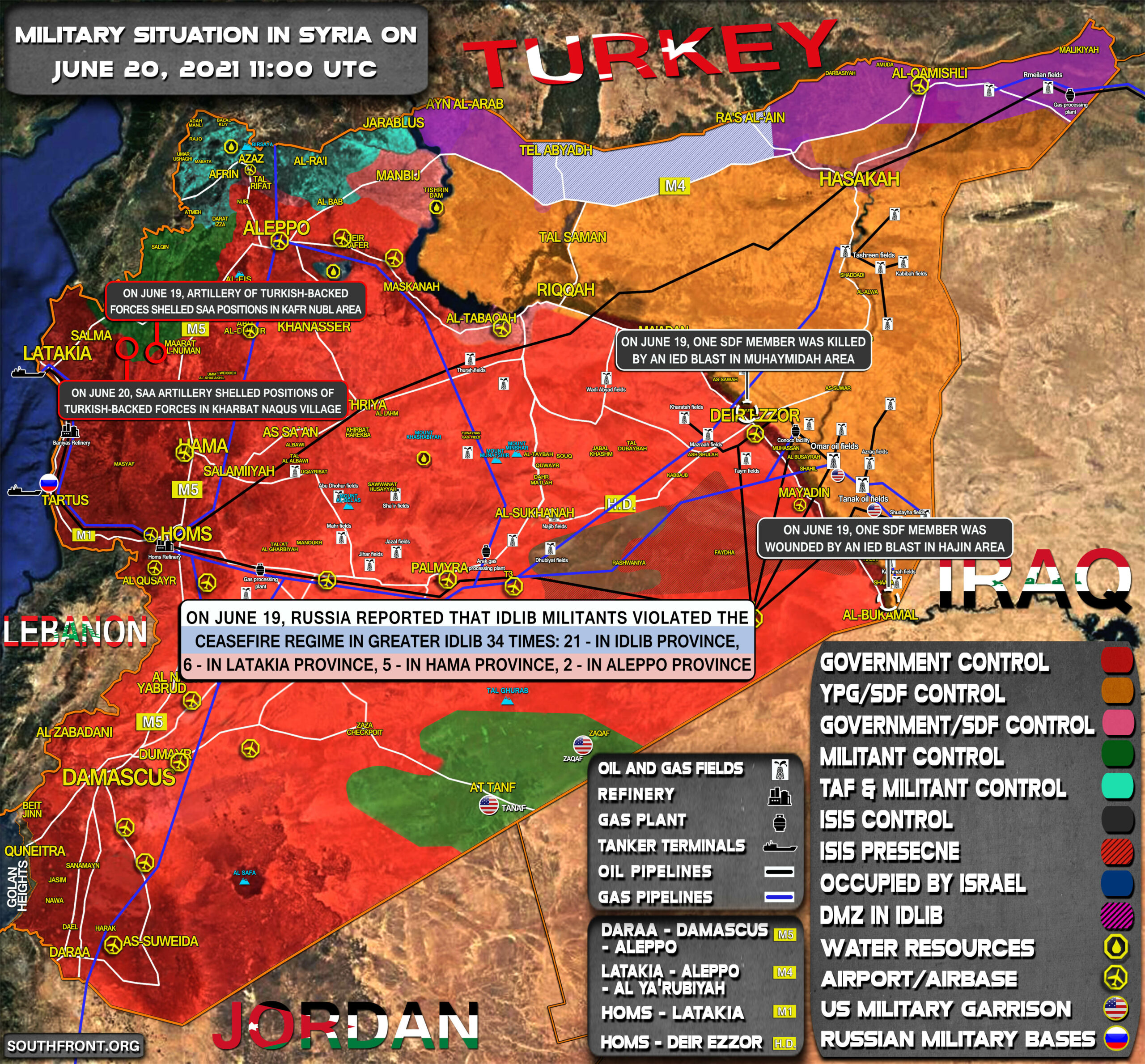 Military Situation In Syria On June 20, 2021 (Map Update)