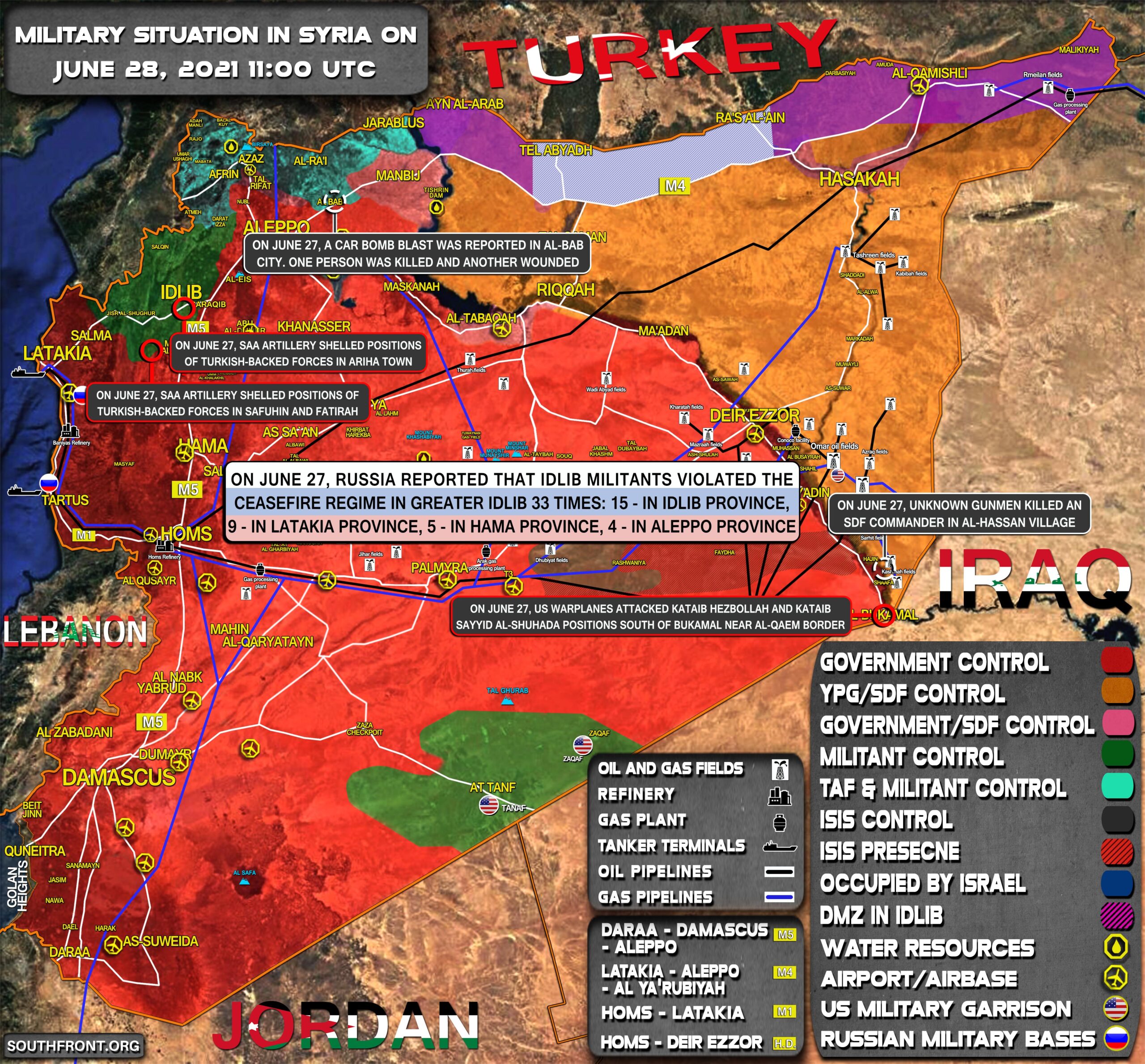 Military Situation In Syria On June 28, 2021 (Map Update)