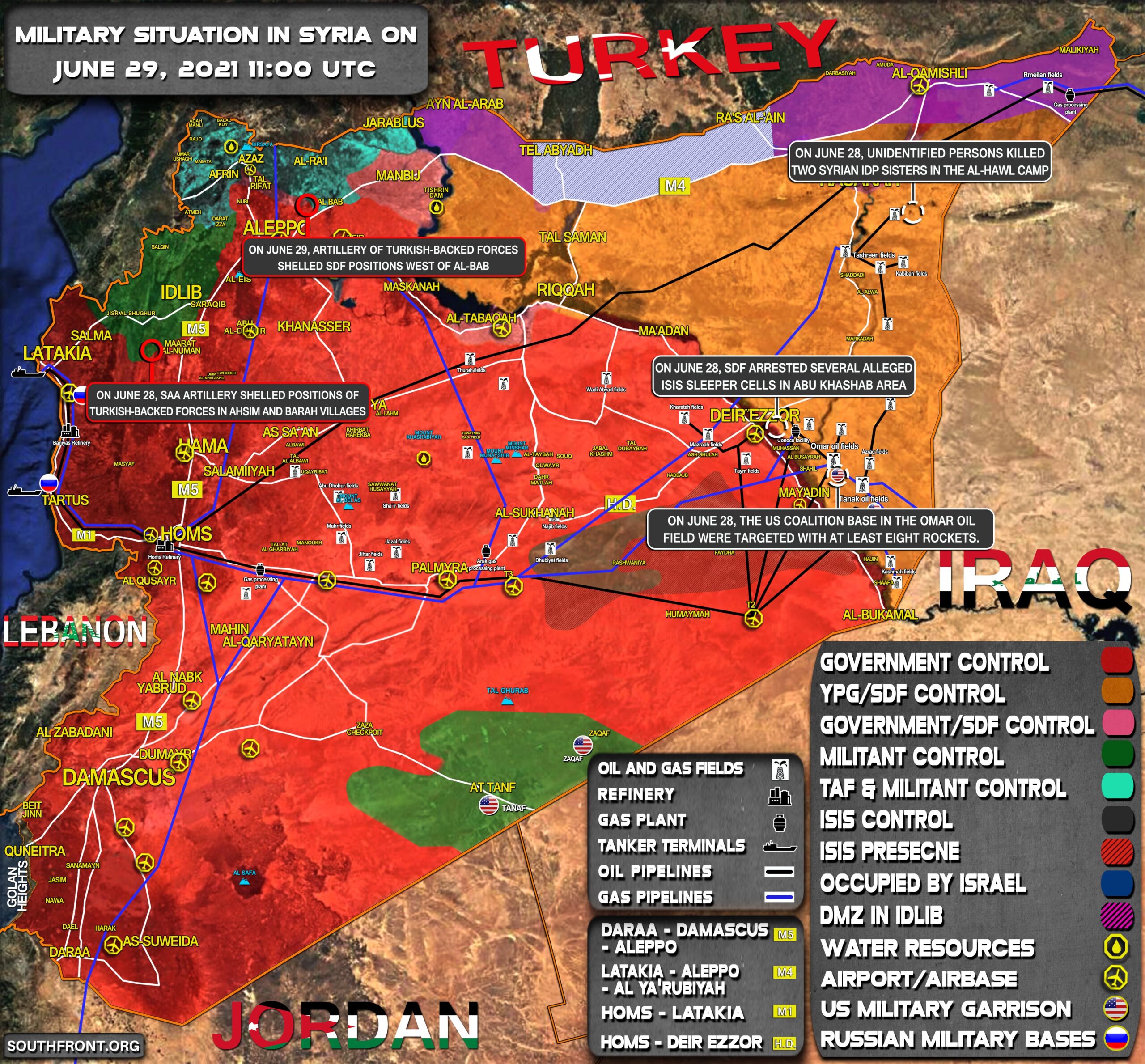 Military Situation In Syria On June 29, 2021 (Map Update)