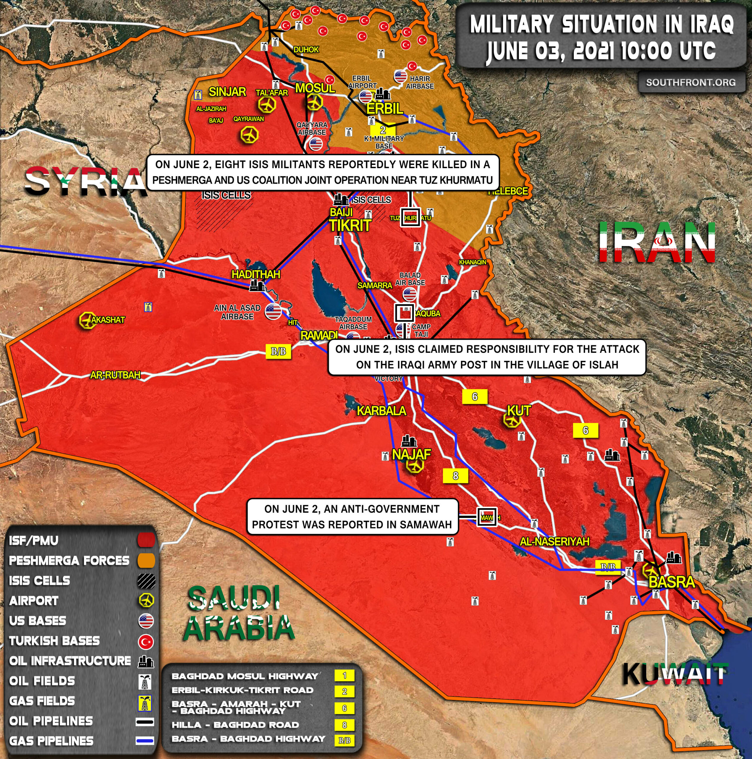 Military Situation In Iraq On June 3, 2021 (Map Update)