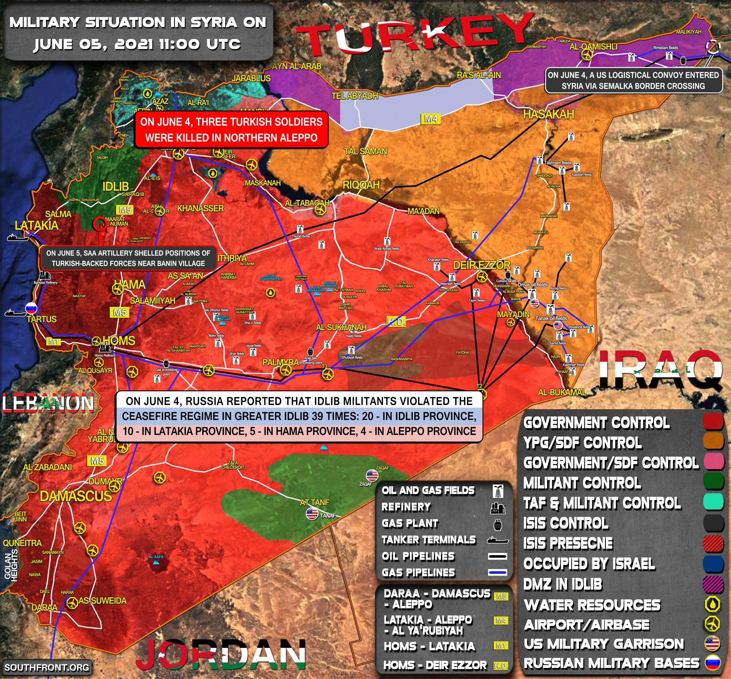 Military Situation In Syria On June 5, 2021 (Map Update)