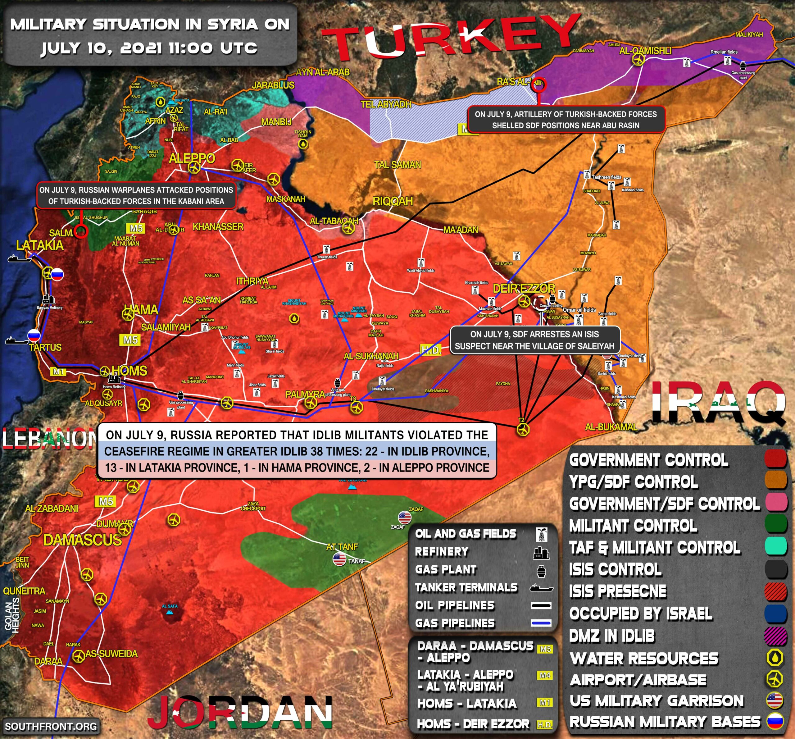 Military Situation In Syria On July 10, 2021 (Map Update)