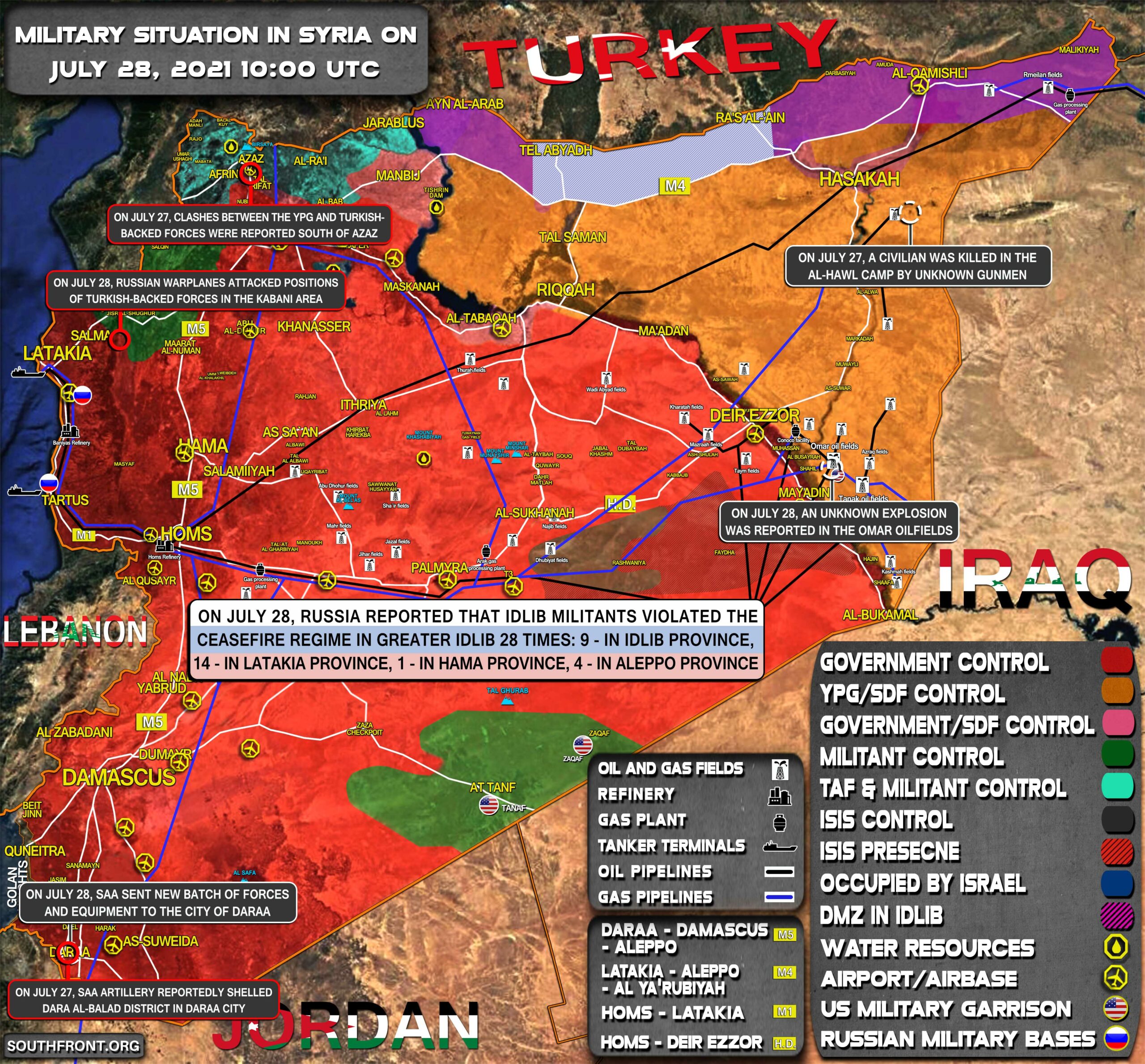 Military Situation In Syria On July 28, 2021 (Map Update)