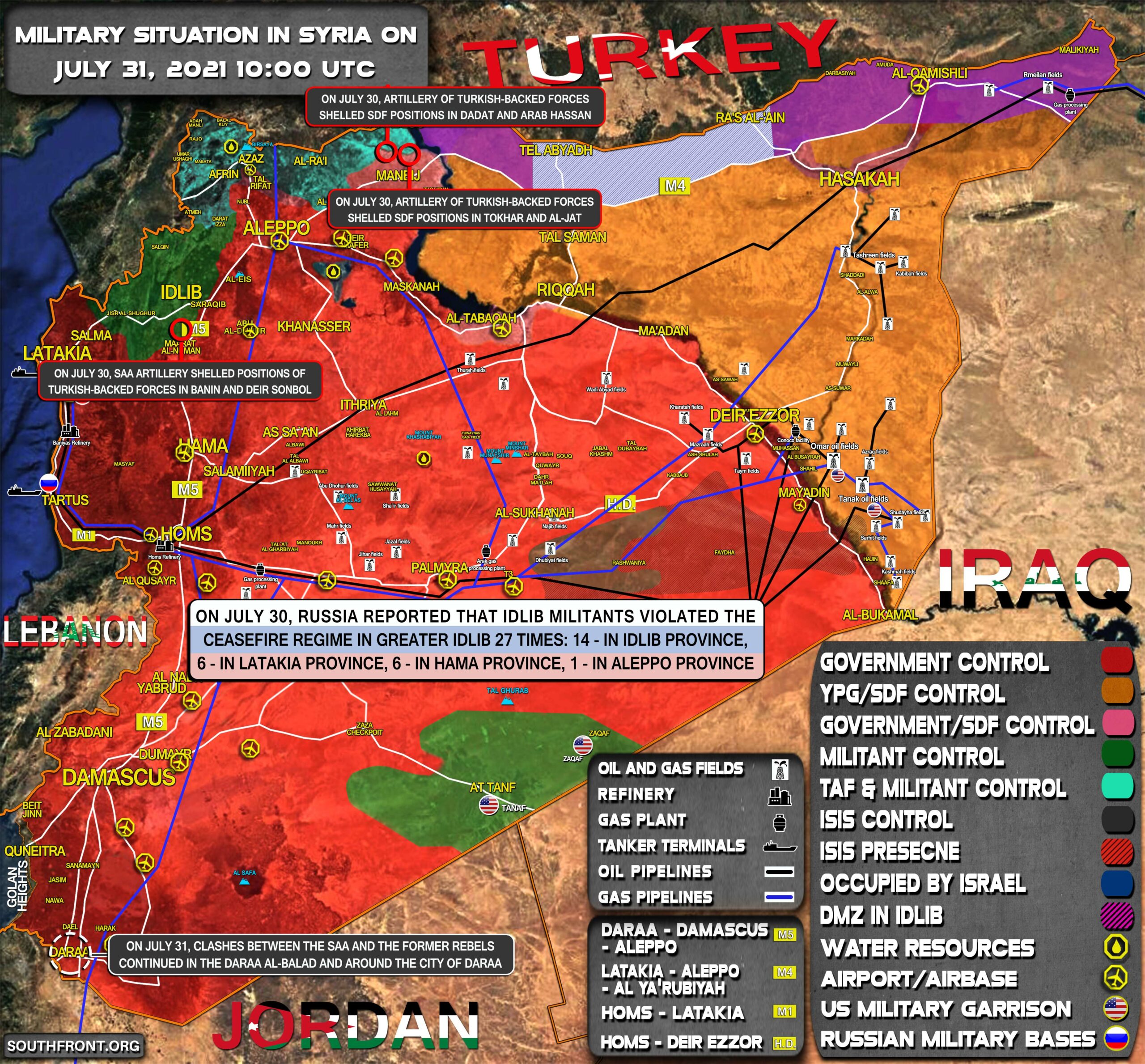Military Situation In Syria On July 31, 2021 (Map Update)