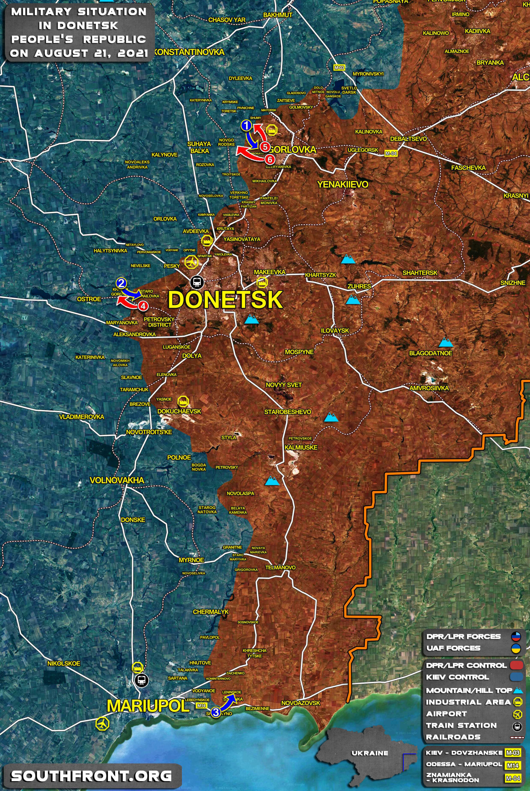 Military Situation In Donetsk People’s Republic On August 21, 2021 (Map Update)
