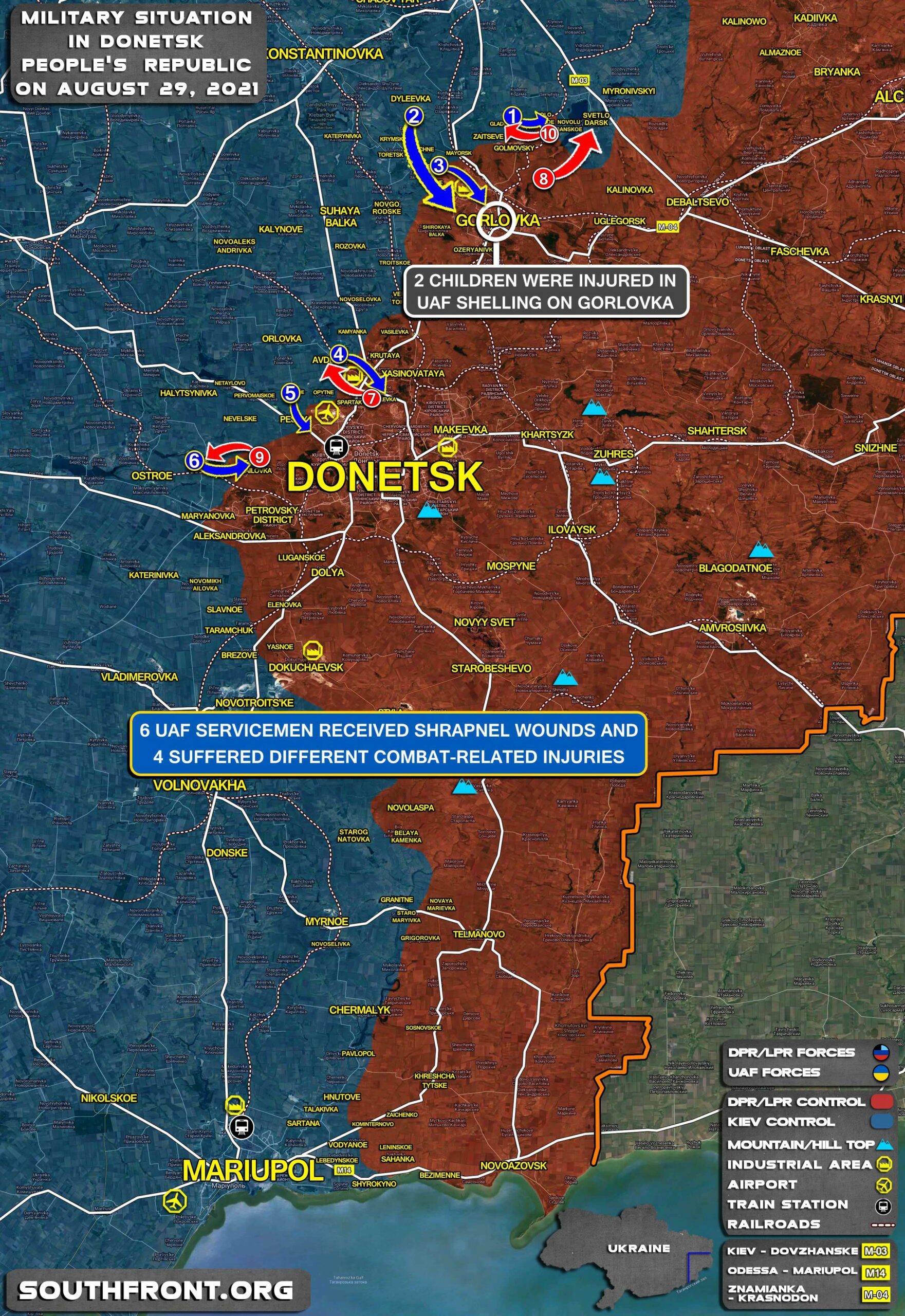 Military Situation In Donetsk People’s Republic On August 29, 2021 (Map Update)