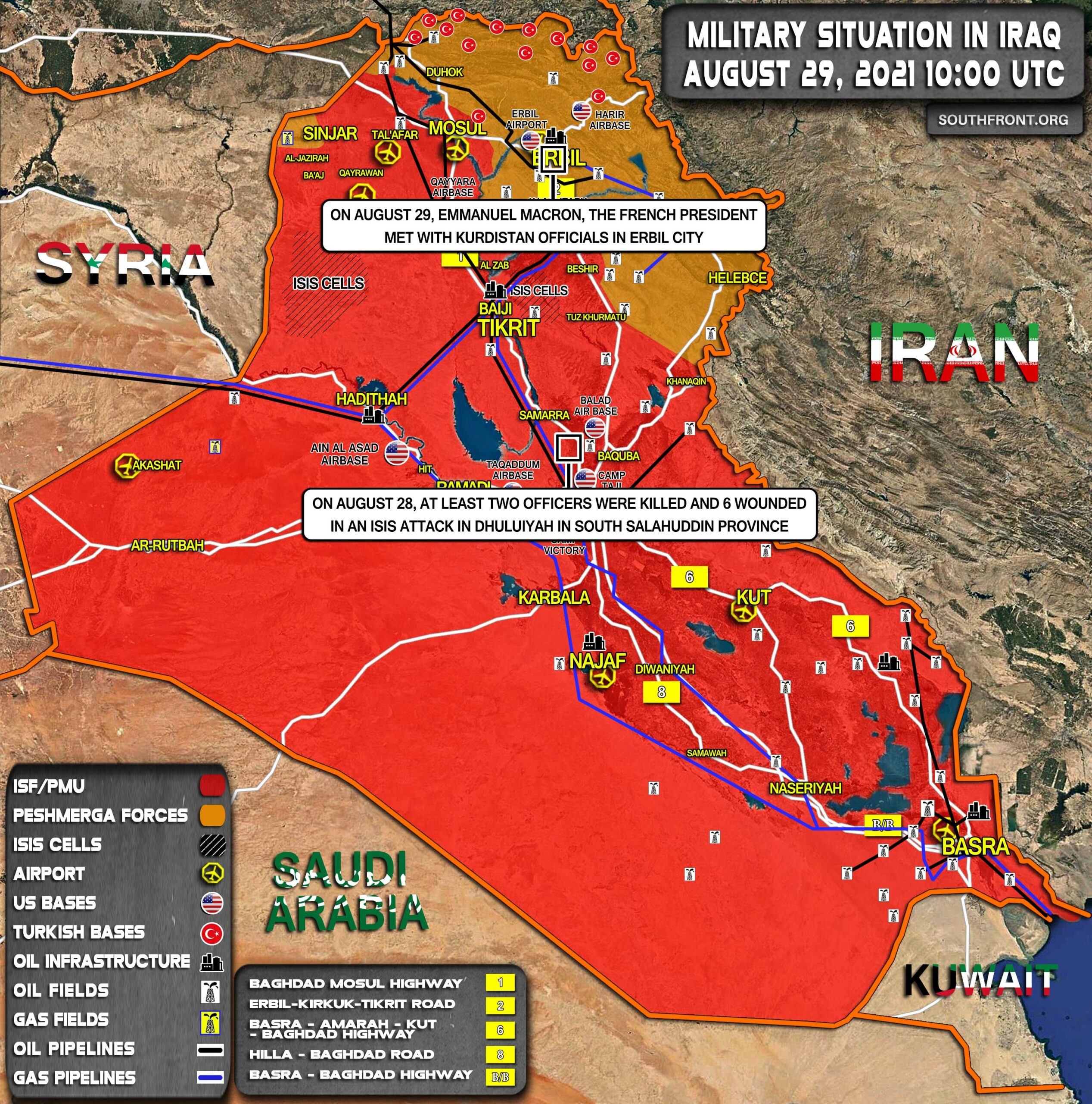 Military Situation In Iraq On August 29, 2021 (Map Update)