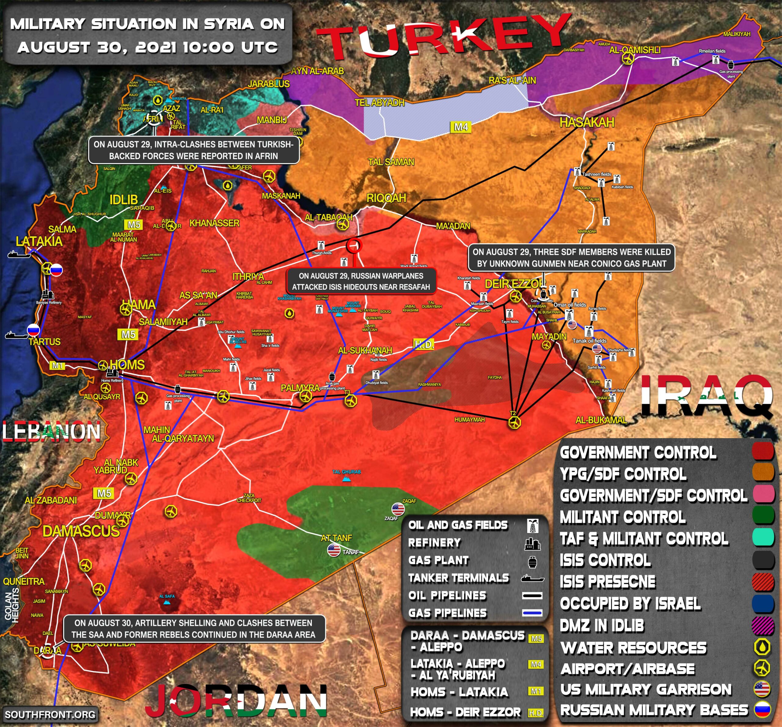 Military Situation In Syria On August 30, 2021 (Map Update)