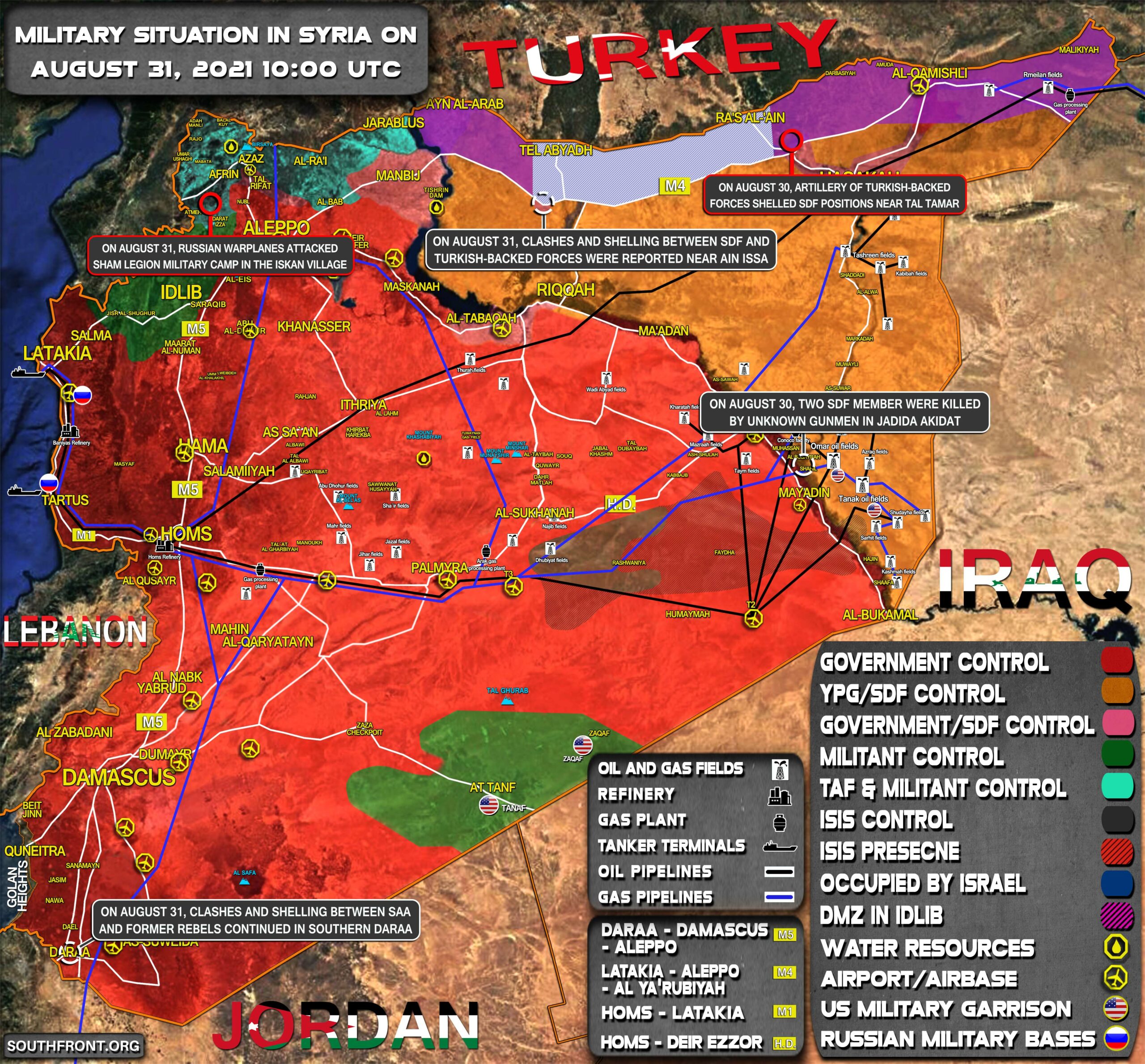 Military Situation In Syria On August 31, 2021 (Map Update)