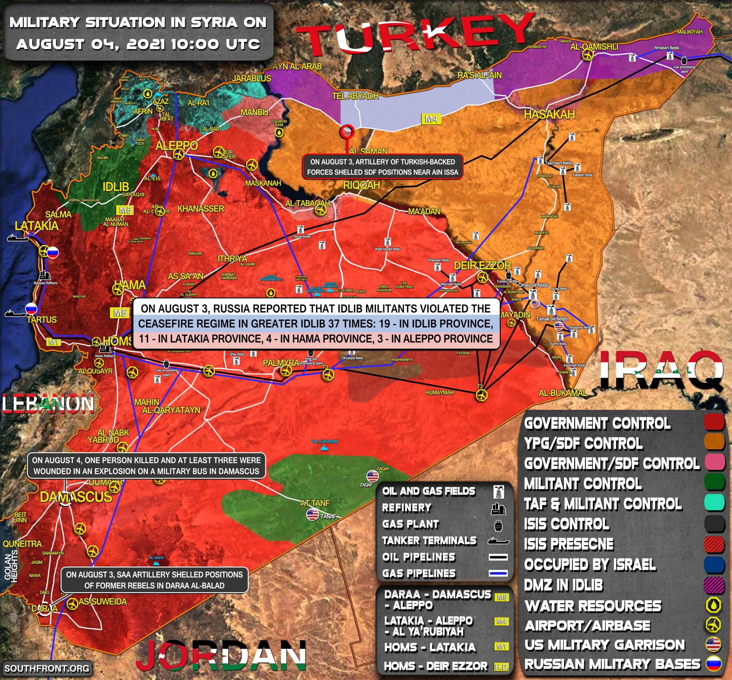 Military Situation In Syria On August 4, 2021 (Map Update)
