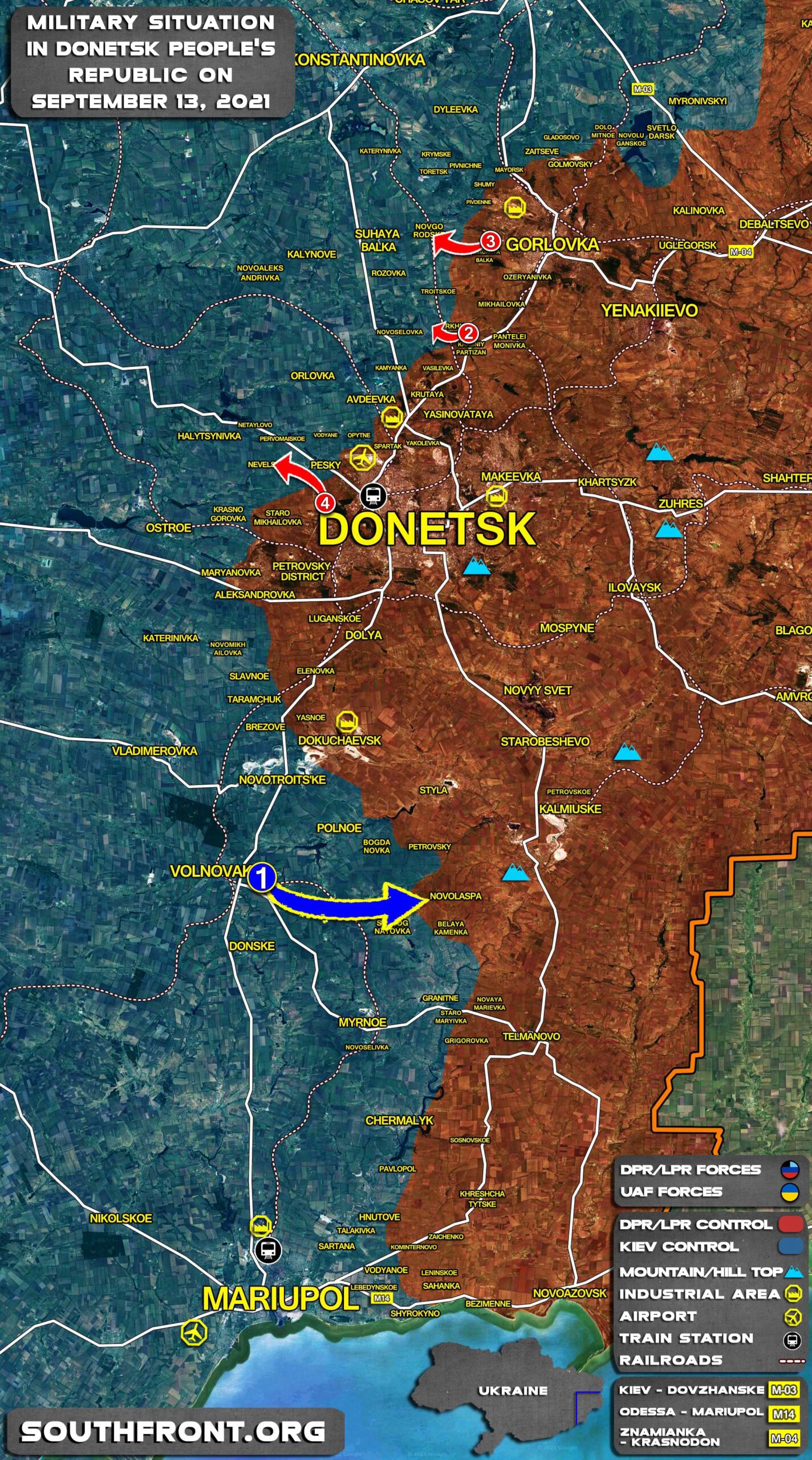 Military Situation In Donetsk People’s Republic On September 13, 2021 (Map Update)