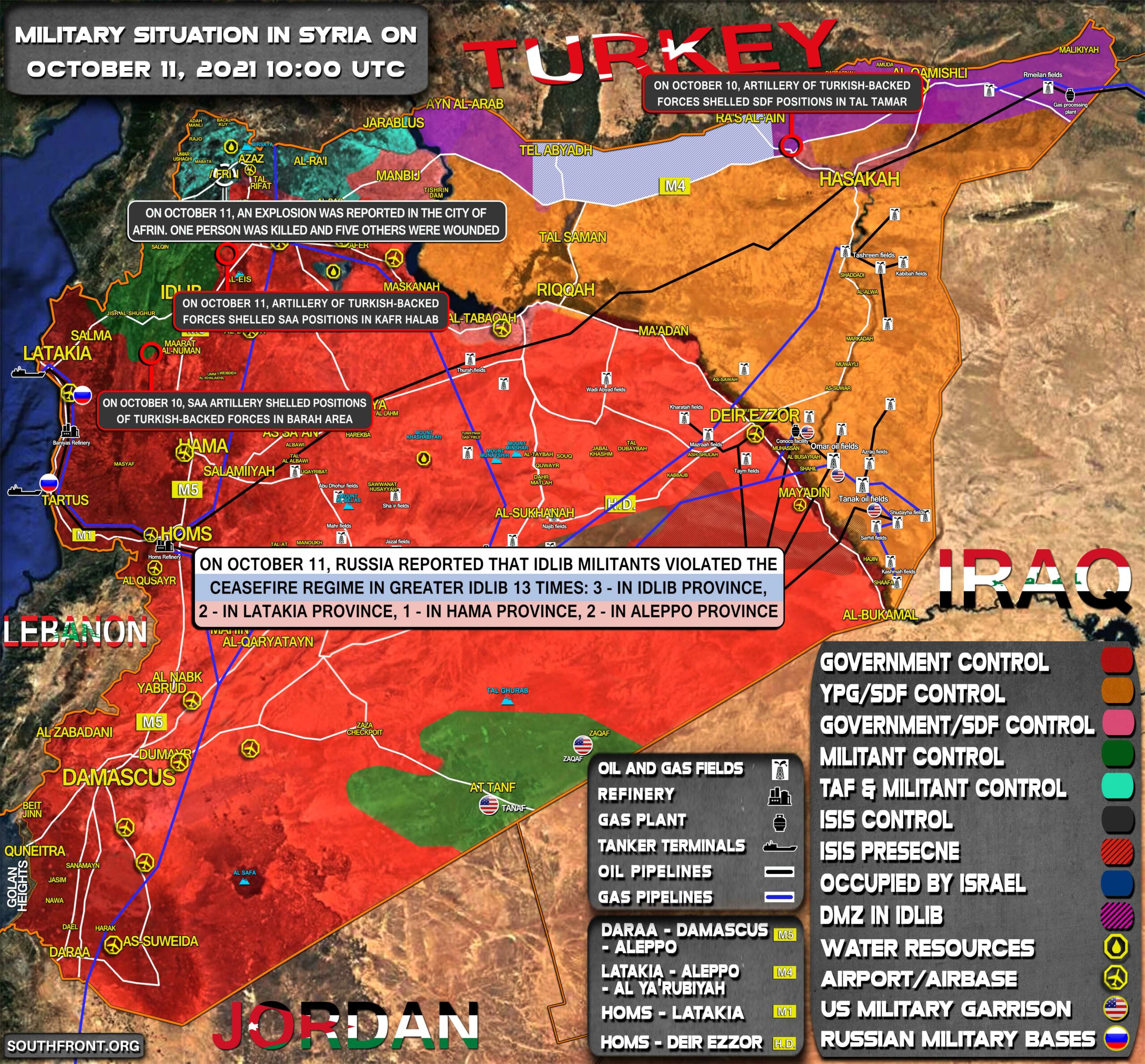 Military Situation In Syria On October 11, 2021 (Map Update)