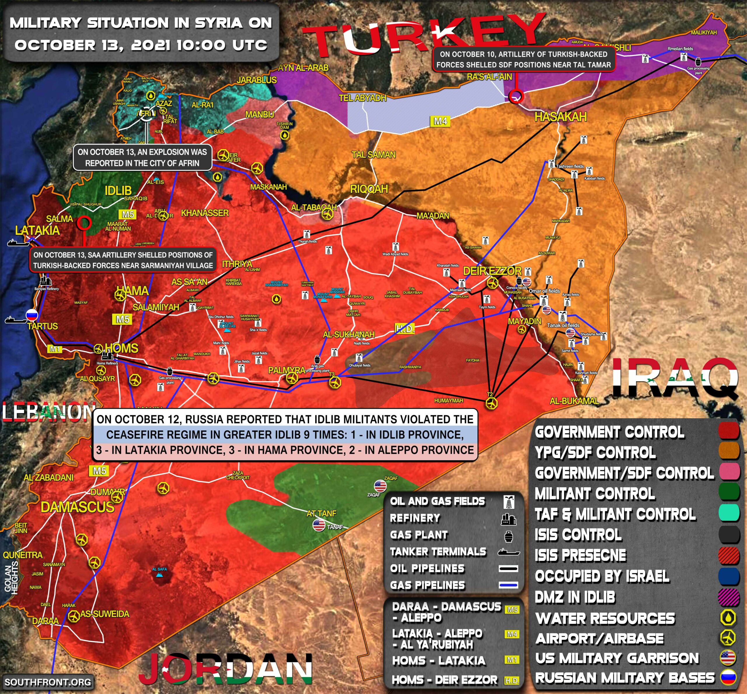 Military Situation In Syria On October 13, 2021 (Map Update)