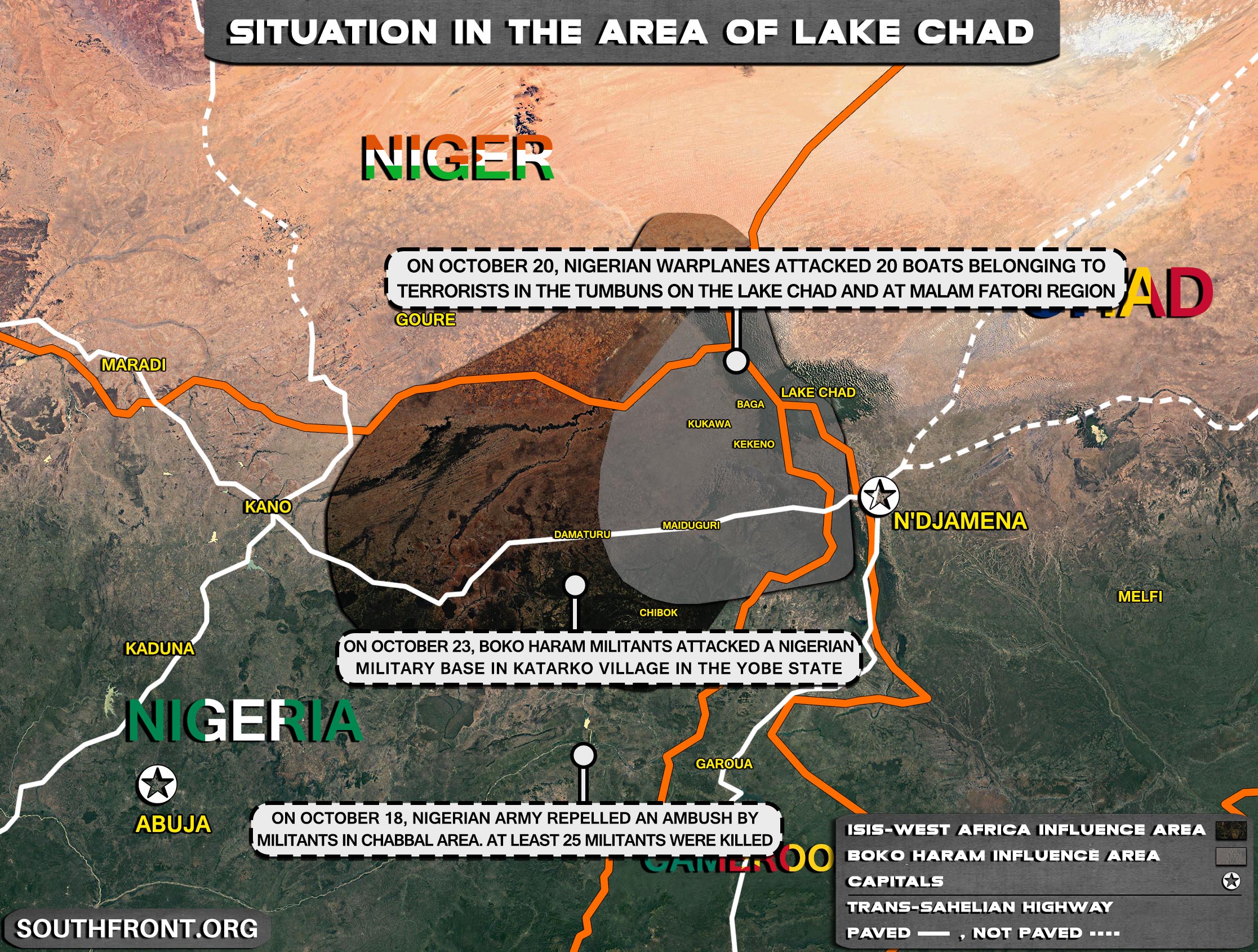 Military Situation In The Lake Chad Area On October 24, 2021 (Map Update)
