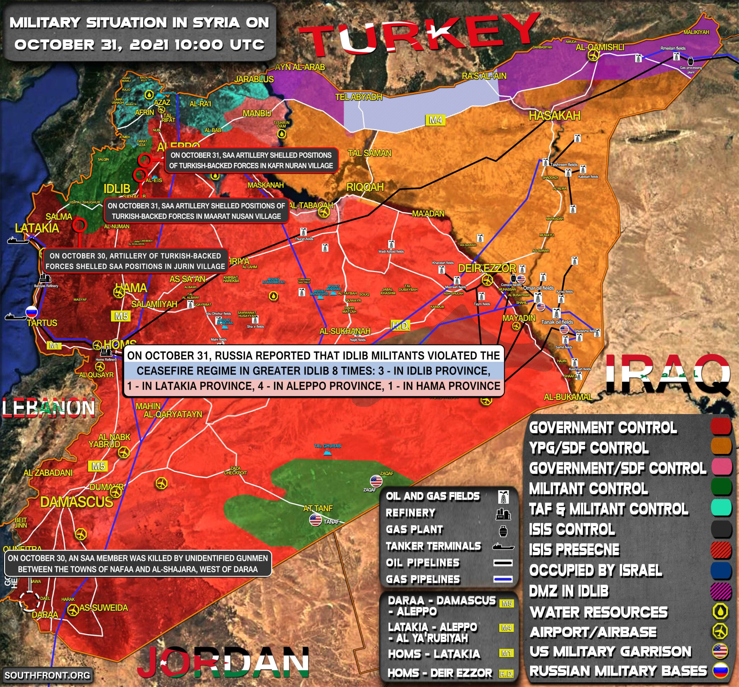 Military Situation In Syria On October 31, 2021 (Map Update)