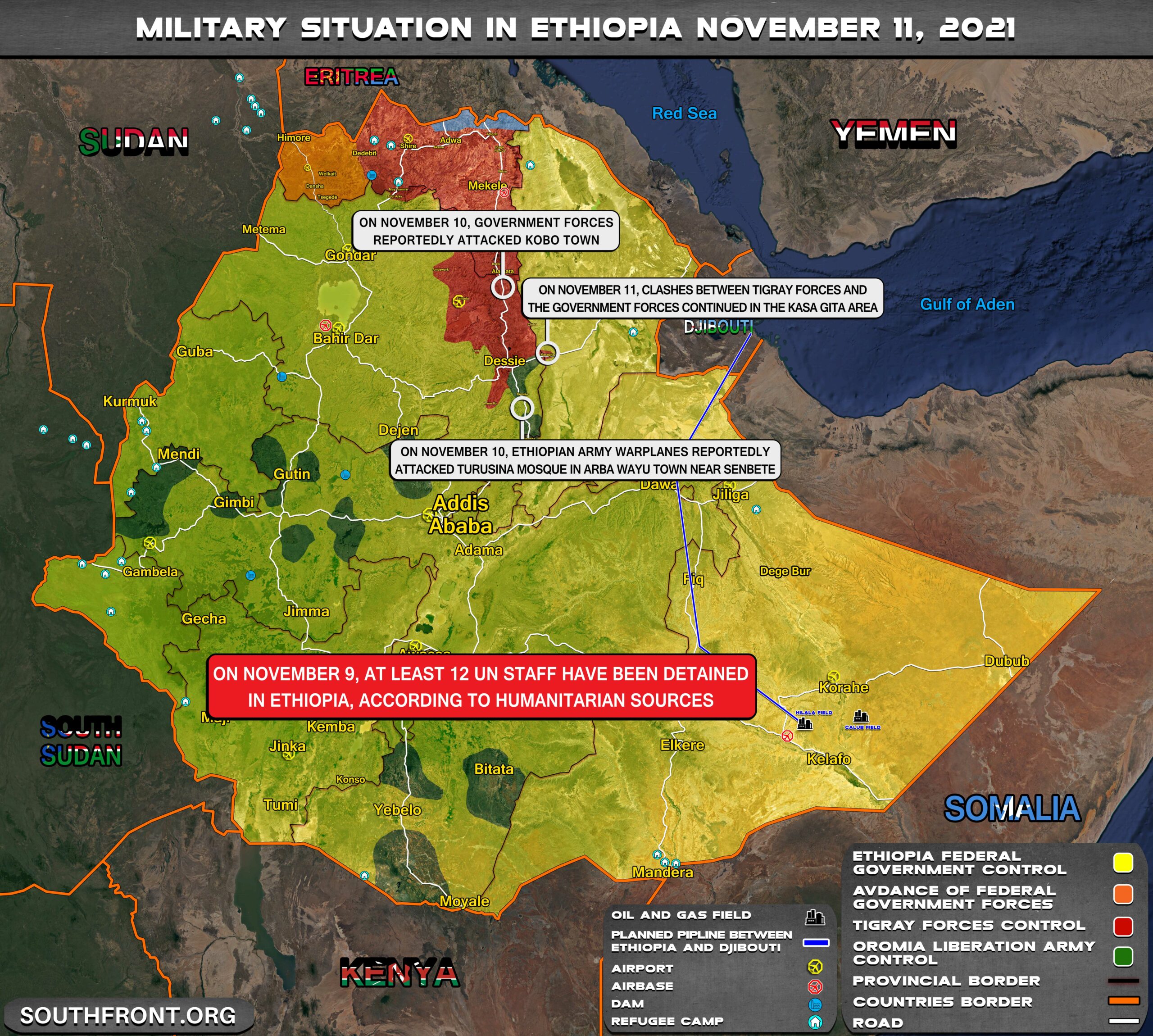 Military Situation In Ethiopia On November 11, 2021 (Map Update)
