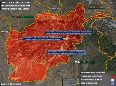 Military Situation In Afghanistan On November 18, 2021 (Map Update)