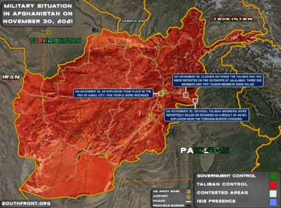 Military Situation In Afghanistan On November 30, 2021 (Map Update)