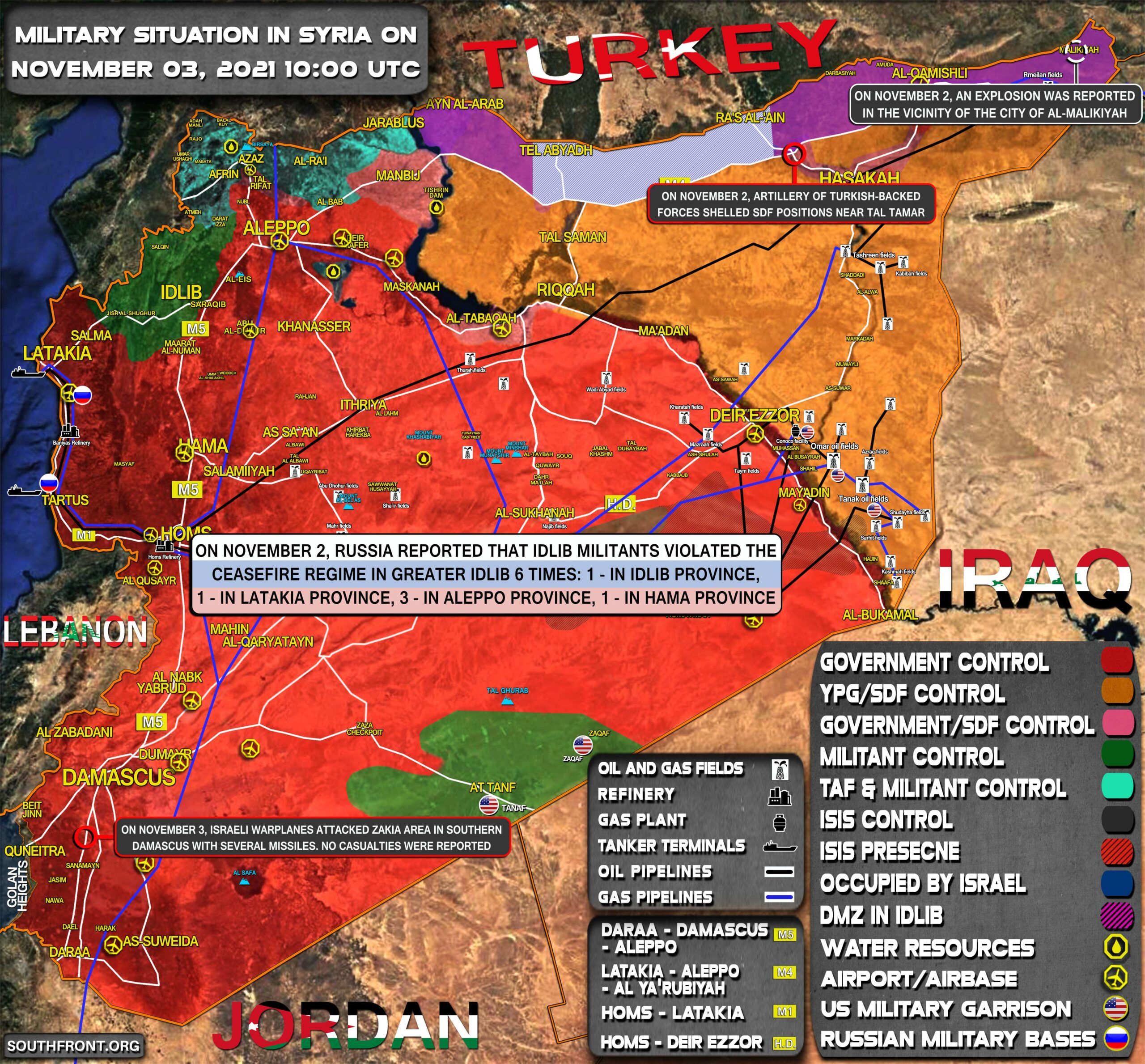 Military Situation In Syria On November 3, 2021 (Map Update)