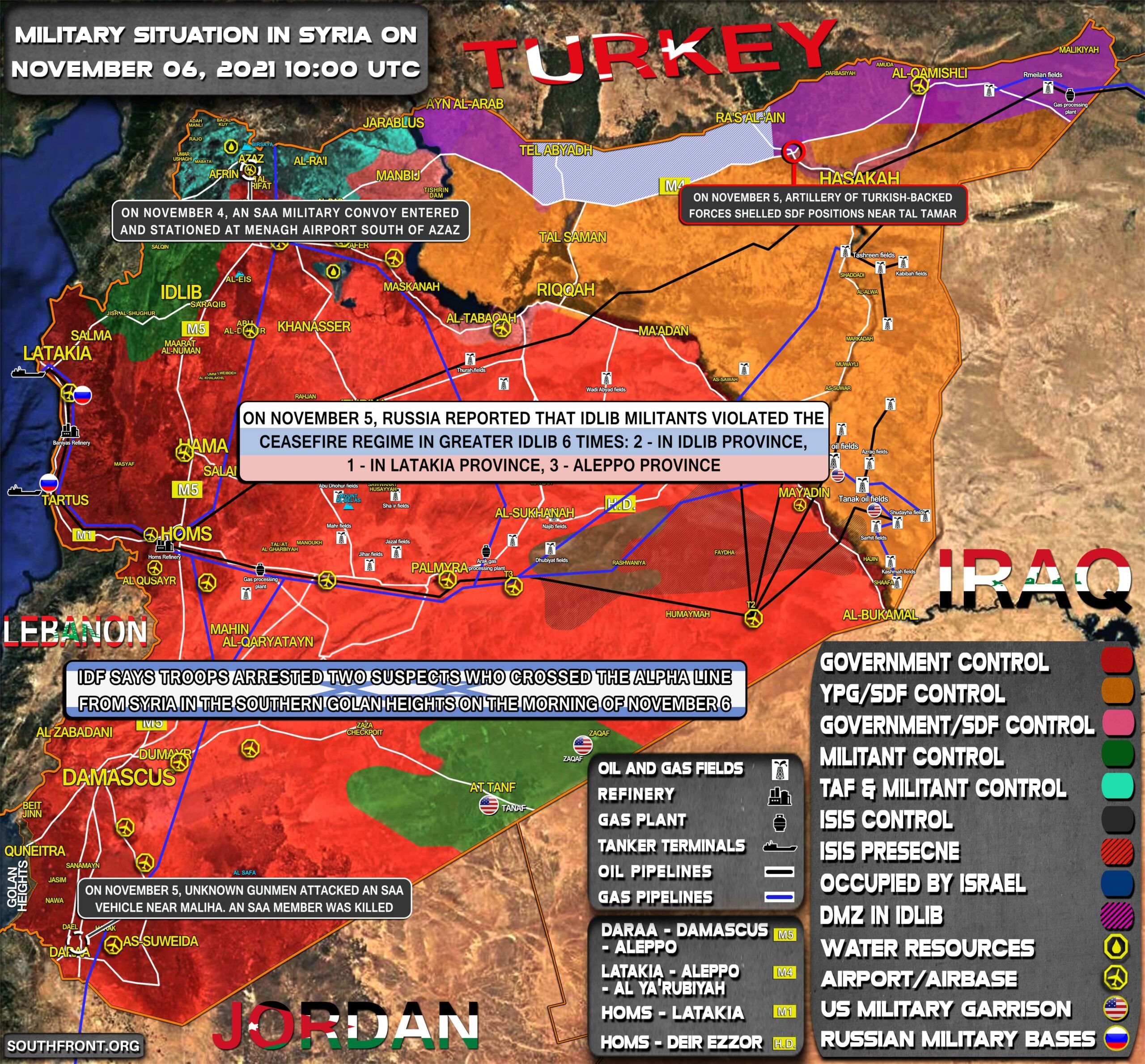 Military Situation In Syria On November 6, 2021 (Map Update)