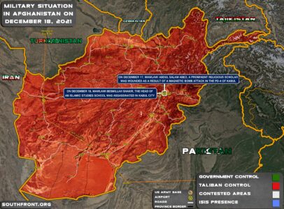 Military Situation In Afghanistan On December 18, 2021 (Map Update)