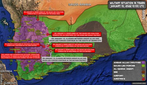 Military Situation In Yemen On January 10, 2022 (Map Update)