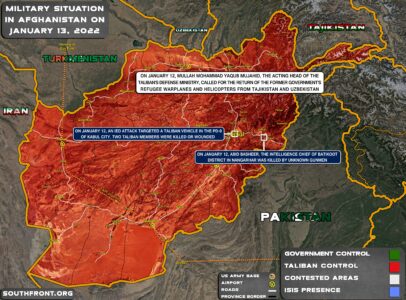 Military Situation In Afghanistan On January 13, 2022 (Map Update)