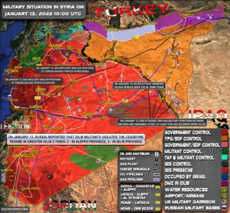 Military Situation In Syria On January 13, 2022 (Map Update)