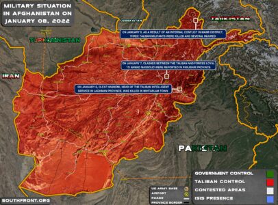 Military Situation In Afghanistan On January 8, 2022 (Map Update)